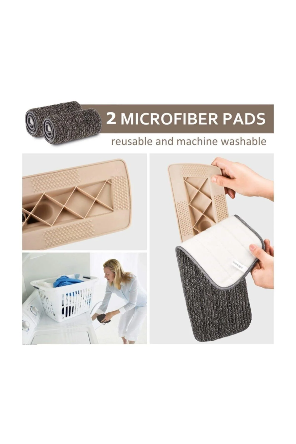 Sprey Microfiber Bezli Deterjan Hazneli Paspas - pazariz Görsel 2