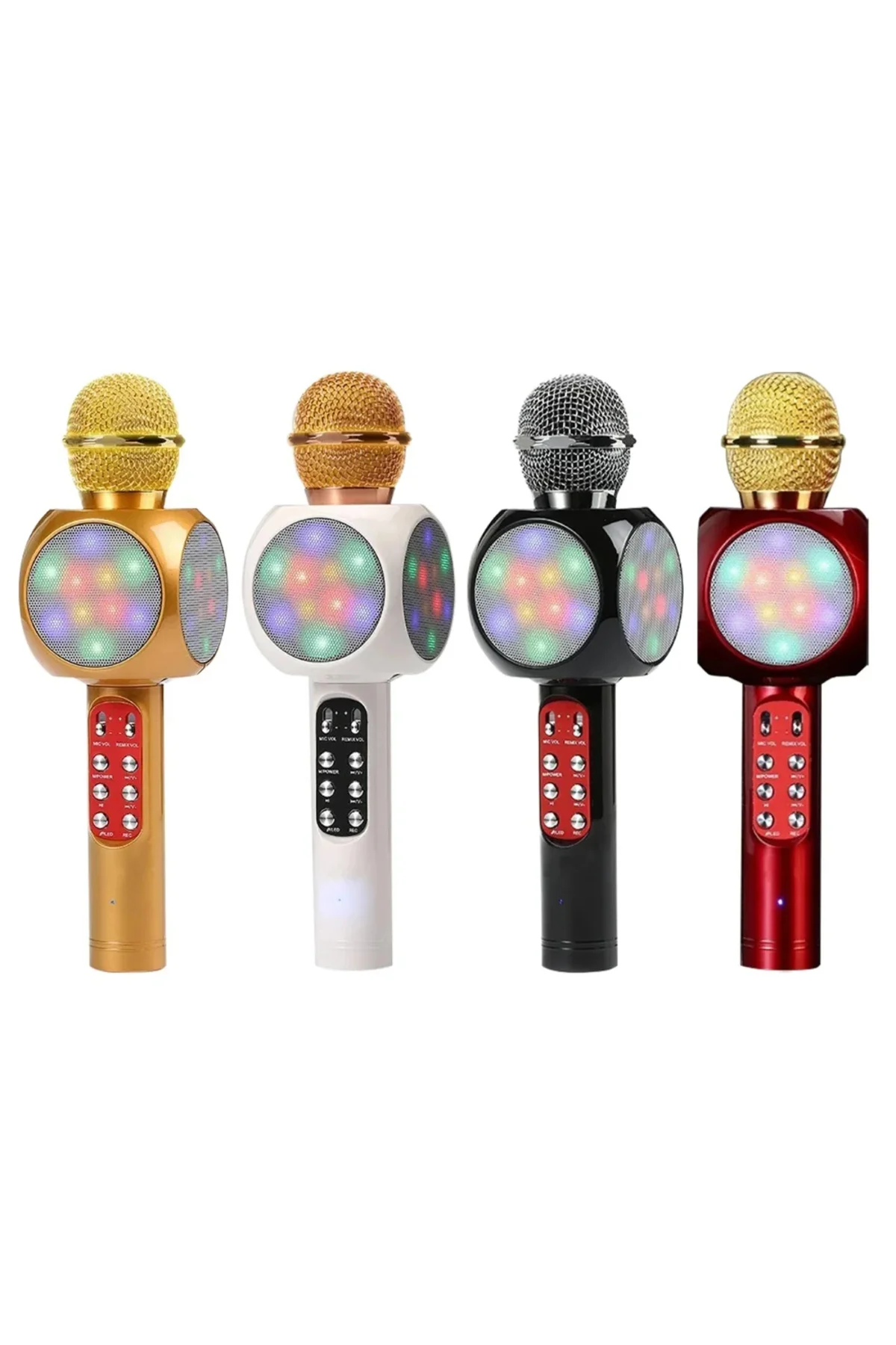 Karaoke Mikrofon , Bluetooth Özellikli Çocuk Mikrofonu Karaoke Işıklı Mikrofon - Evervox Görsel 2