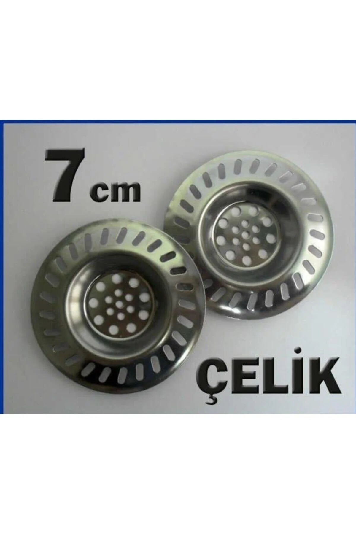 2 Adet 7cm Paslanmaz Çelik Lavabo Gider Süzgeci Yaşam Boyu Garantili Çelik Lavabo Süzgeci