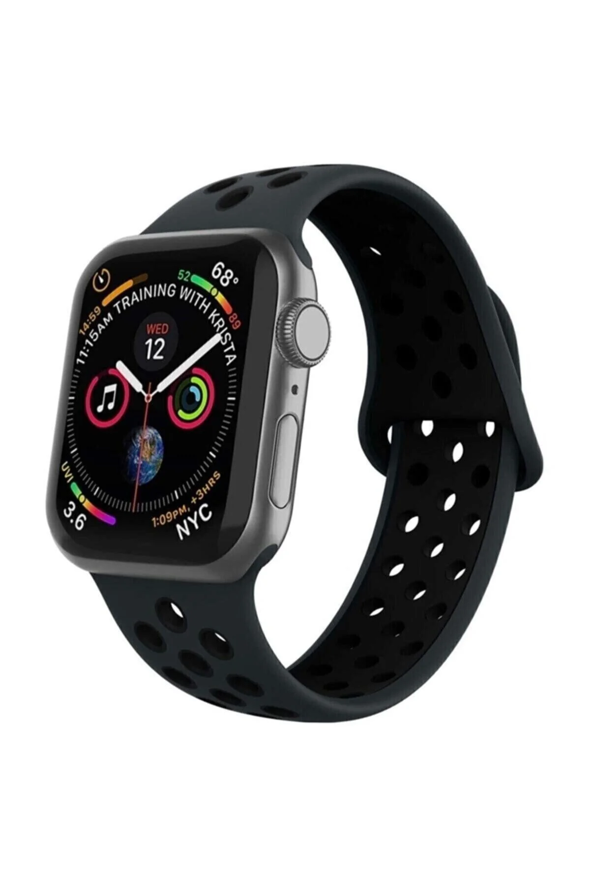Apple Watch Uyumlusilikon Delikli Kordon Kayış 42-44 Mm