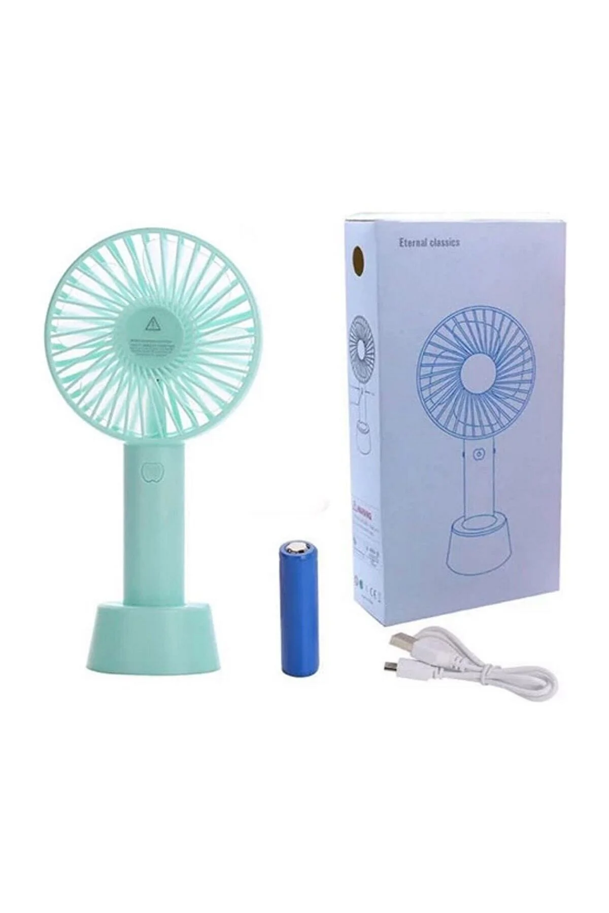 Şarjlı Fan Mini Taşınabilir El Ve Masa Üstü 3 Kademeli Vantilatör Fan - AteşTech Görsel 2