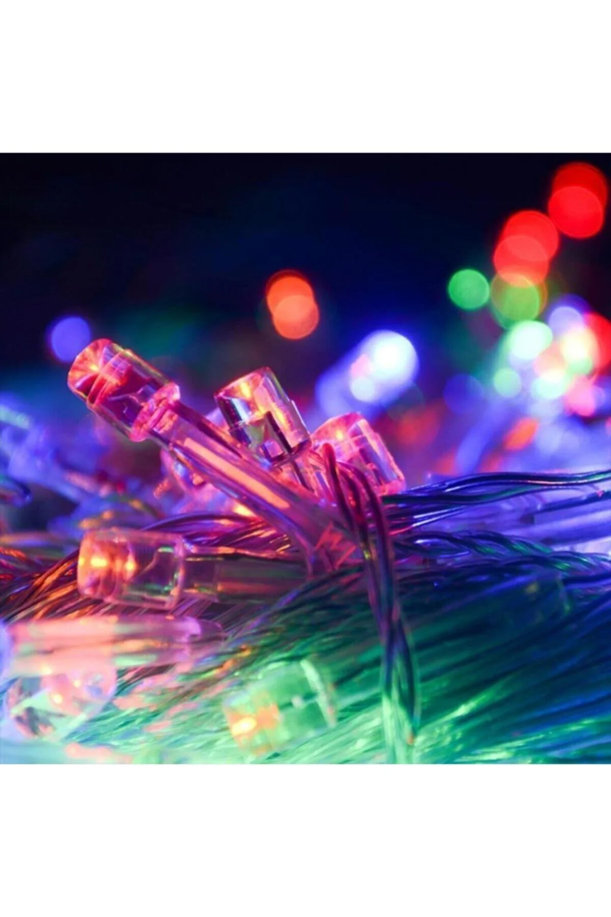 10 Metre 100 Ledli 8 Fonksiyonlu Karışık Renkli Rgb Led Lamba