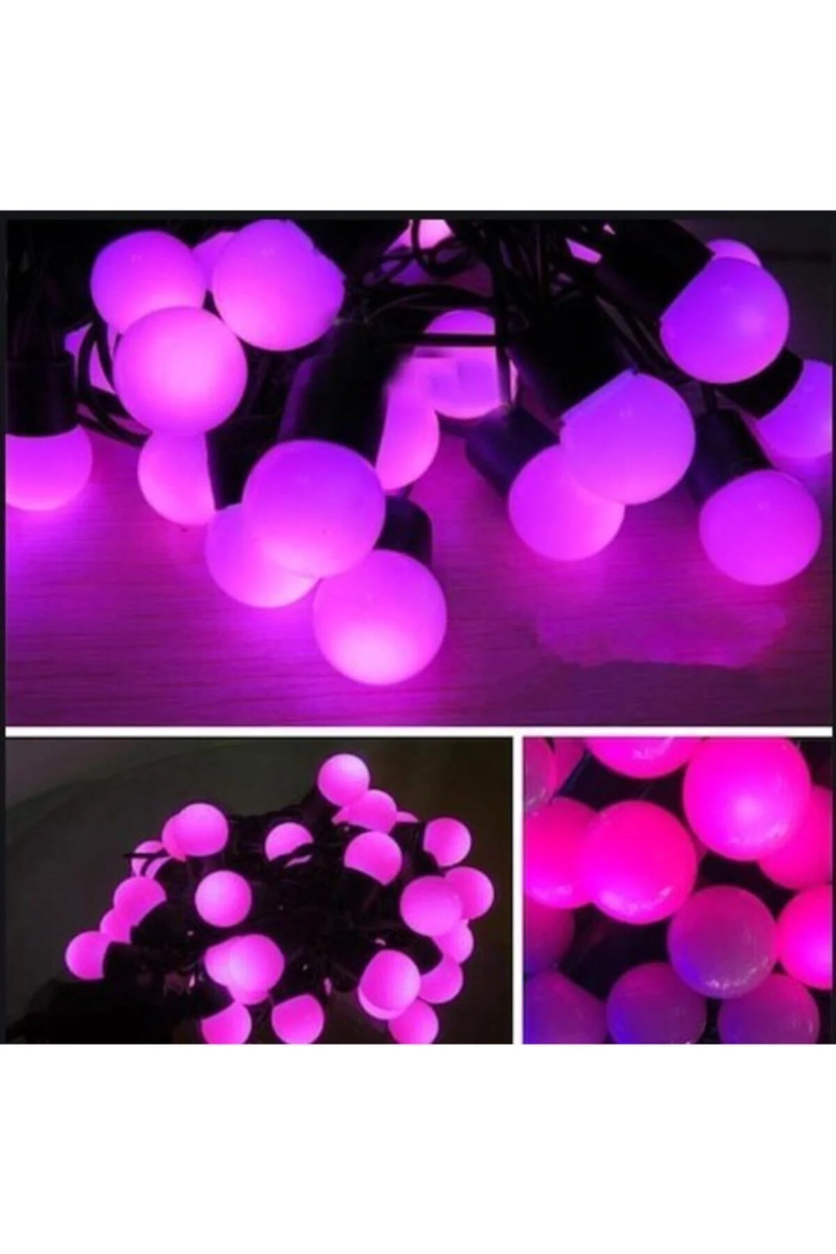 5 Metre Pembe Top Led Yılbaşı Süsü - alayımbari Görsel 3