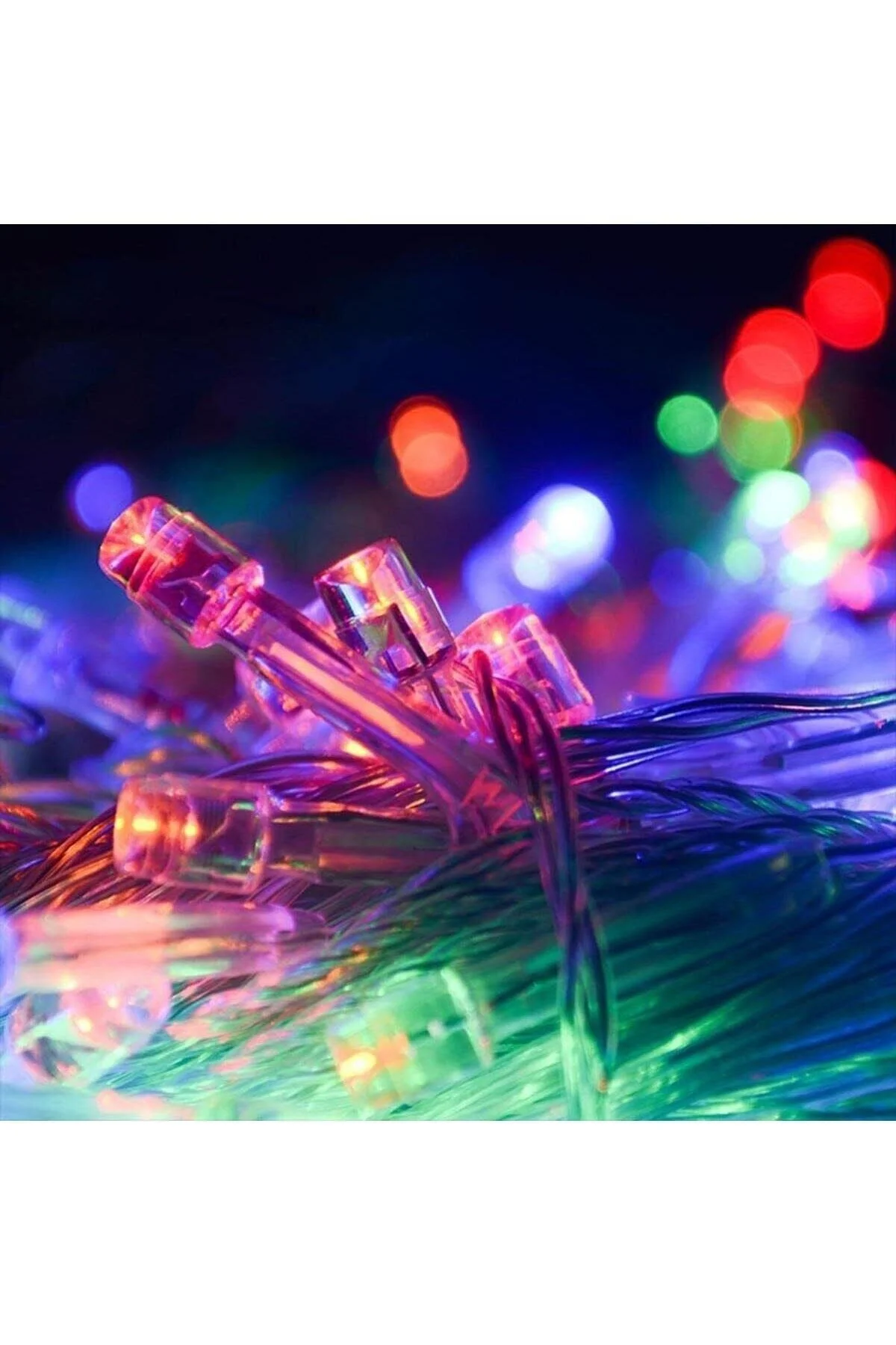 RGB Led La Karışık Renkli 8 Fonksiyonlu 100 Ledli 10 Metre Led Işık