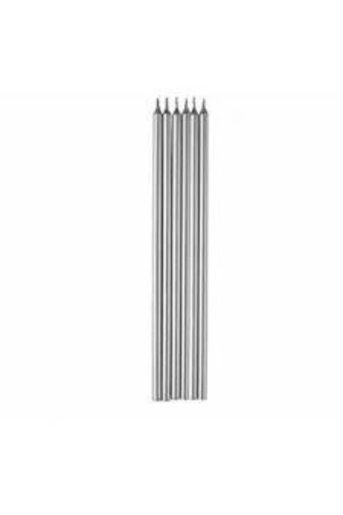 Gümüş Mum 6'lı 20 cm