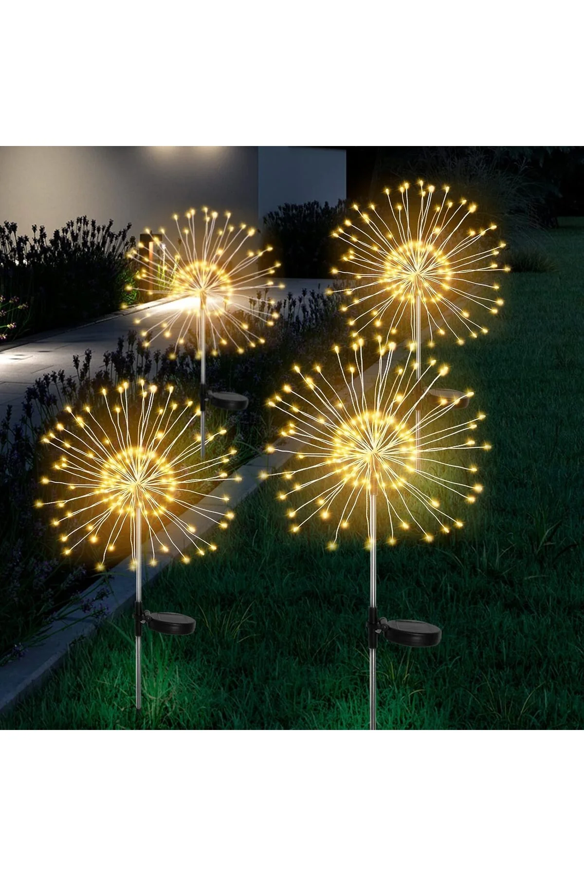 Solar Güneş Enerjili Bahçe Aydınlatması Karahindibağ Bahçe Işığı Su Geçirmez 50 Tel 150 Led 1 Adet - pazariz Görsel 5