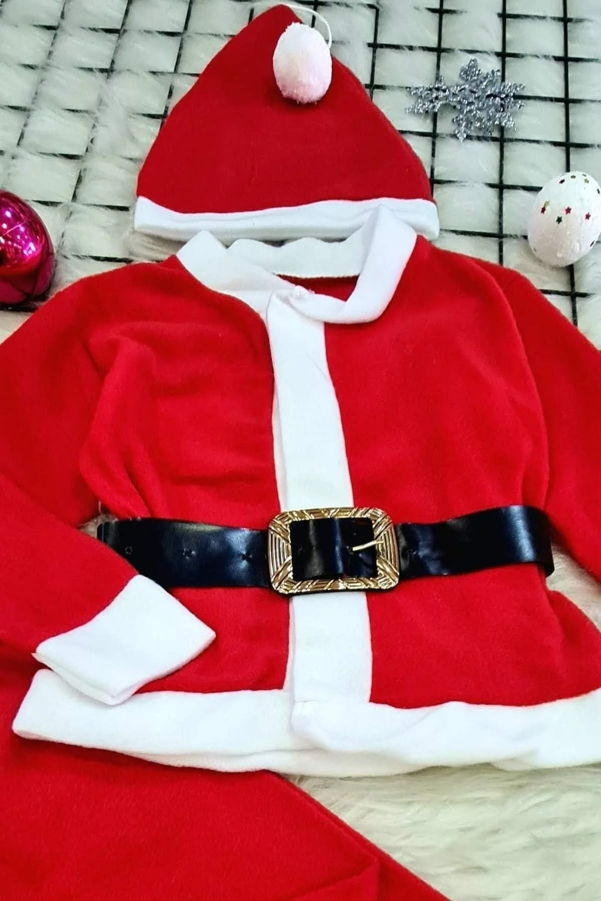 Bebek Yeni Yıl Noel Baba Kostüm Yılbaşı Takımı - DENİTO Görsel 2