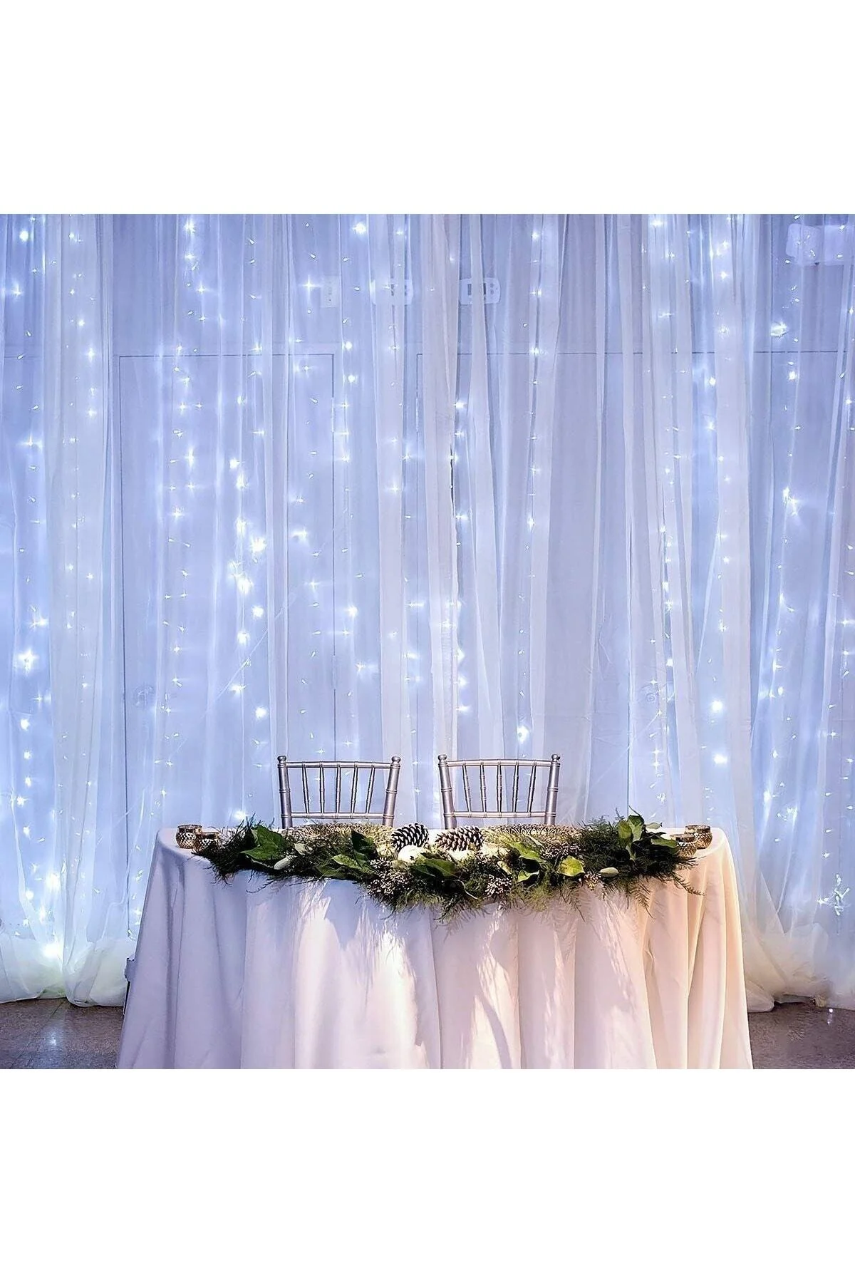 2x2 Metre 320 Led 8 Fonskiyonlu Dekoratif Led Perde Beyaz Renk - HomeCare Görsel 3
