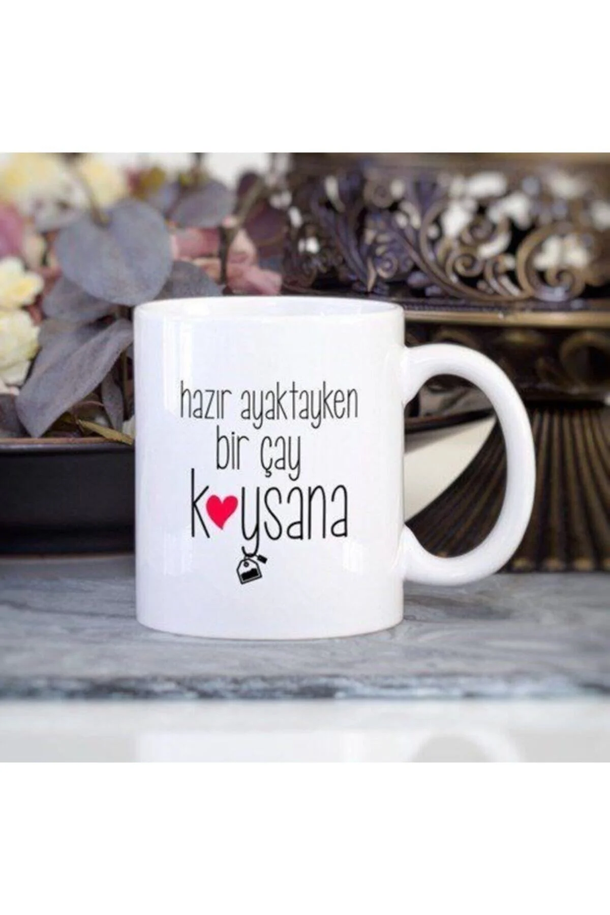 Kişiye Özel Hazır Ayaktayken Bir Çay Koysana Kupa Bardak