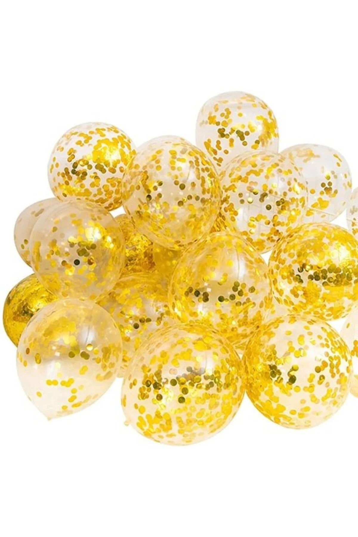 Beyaz Gold Konfetili Balon - Partioutlet Görsel 4