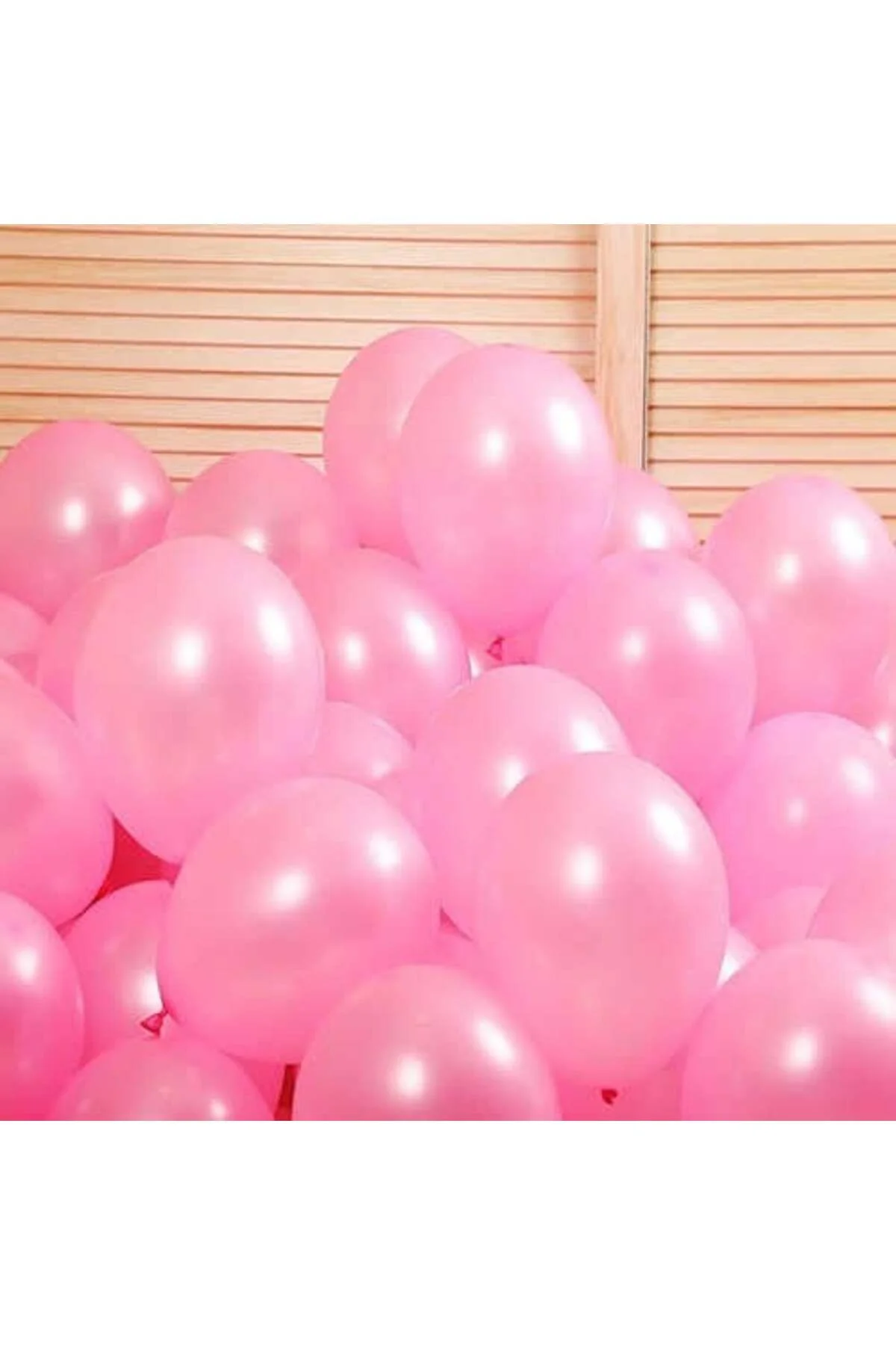 Pembe Metalik Balon 20 Adet - Partioutlet Görsel 3