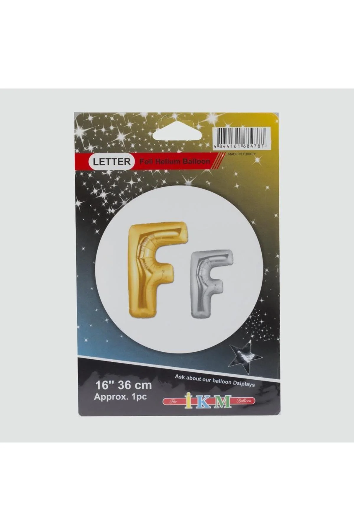 Gümüş Renkli 16*36 Harfli Folyo Balon Renk:model-6 Birim:1 Adet