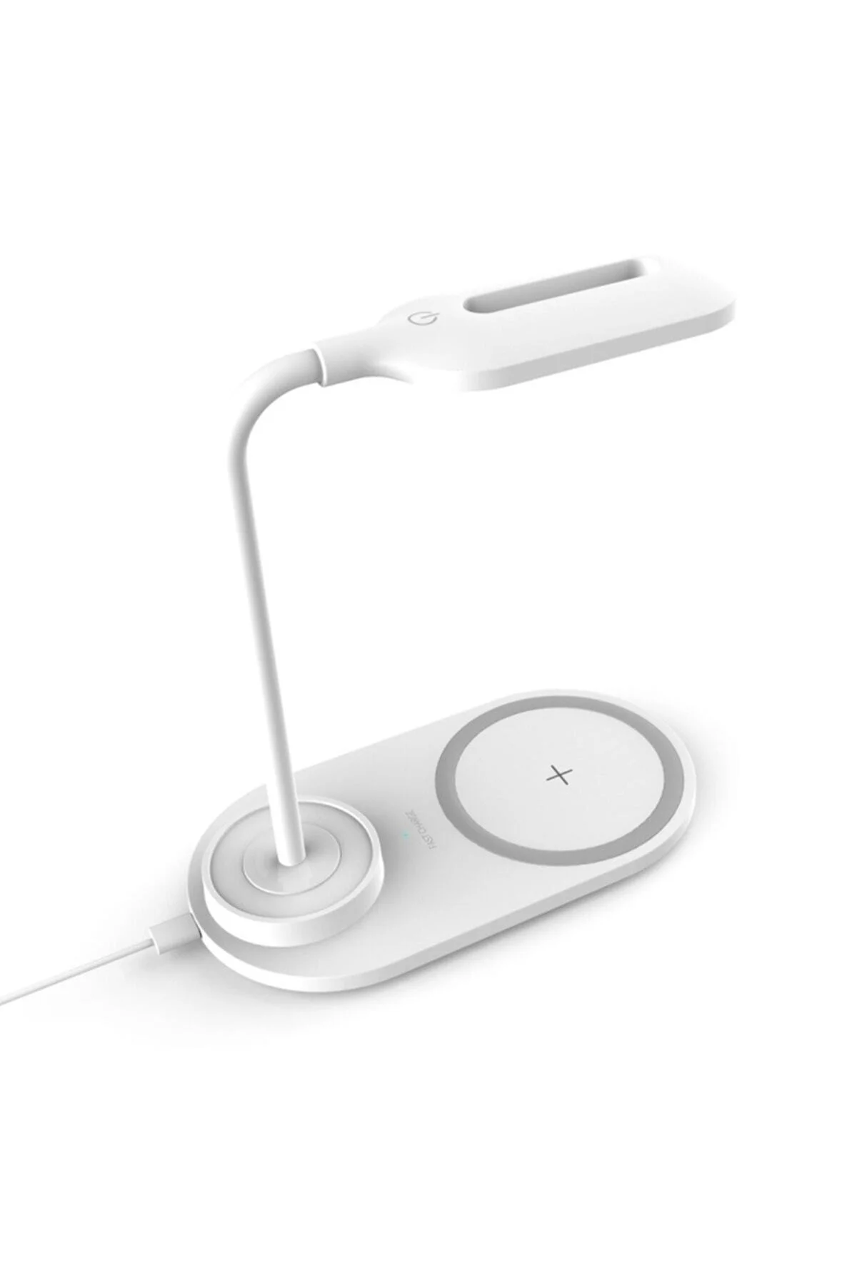 Masa Lambası Led 10w Cep Telefonu Hızlı Kablosuz Şarj Özellikli Iki Renk Işık Siyah