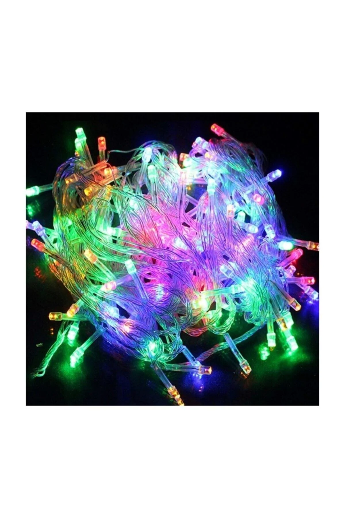 100 Ledli 8 Fonksiyonlu Karışık Renkli Led Dekor Lambası