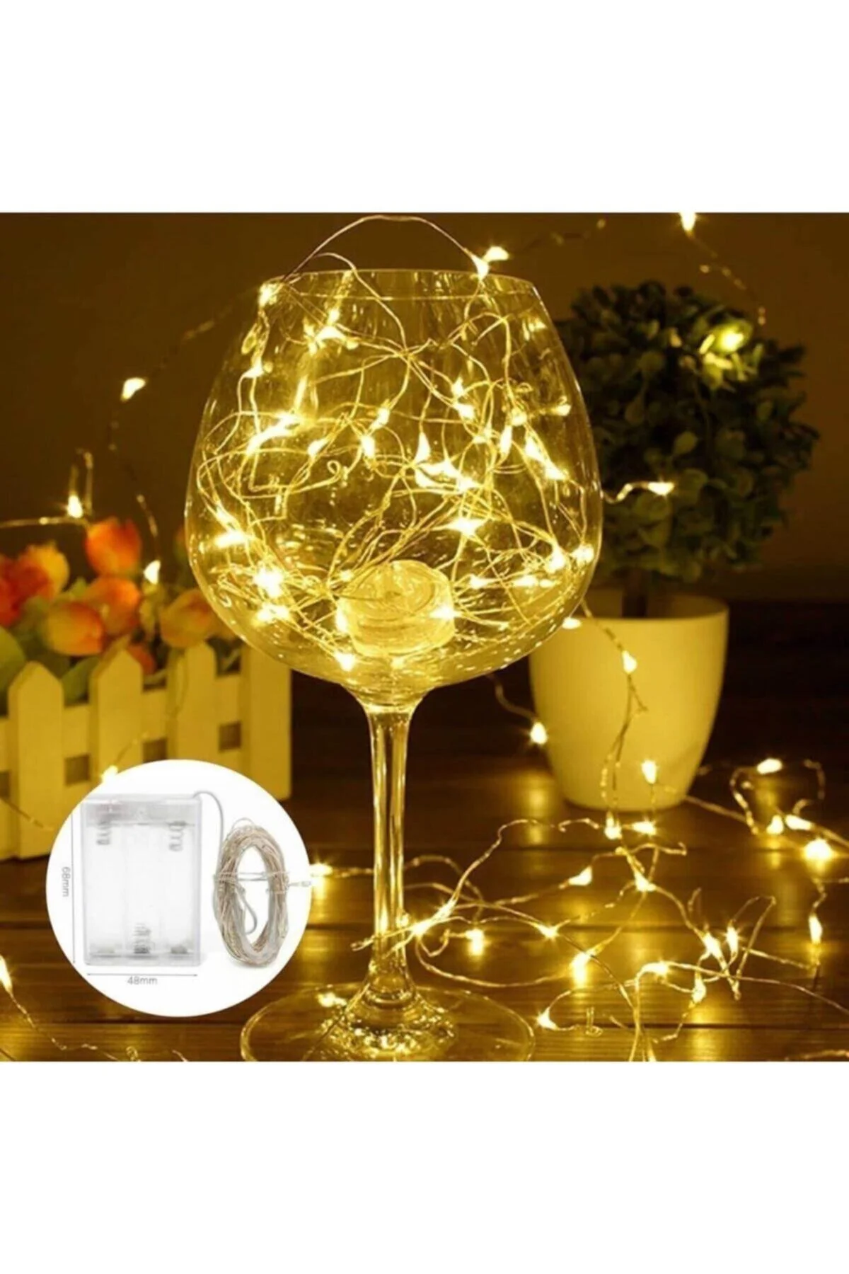 Dekoratif Pilli Peri Led Süsleme Ince Tel Işık 3 Metre T3894