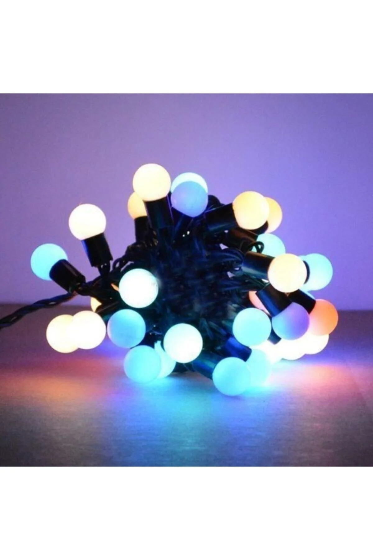 5mt Rgb 50 Led Fişli Noel Parti Yılbaşı Ağaç Dekoratif Aydınlatma Lambası Animasyonlu Süsleme