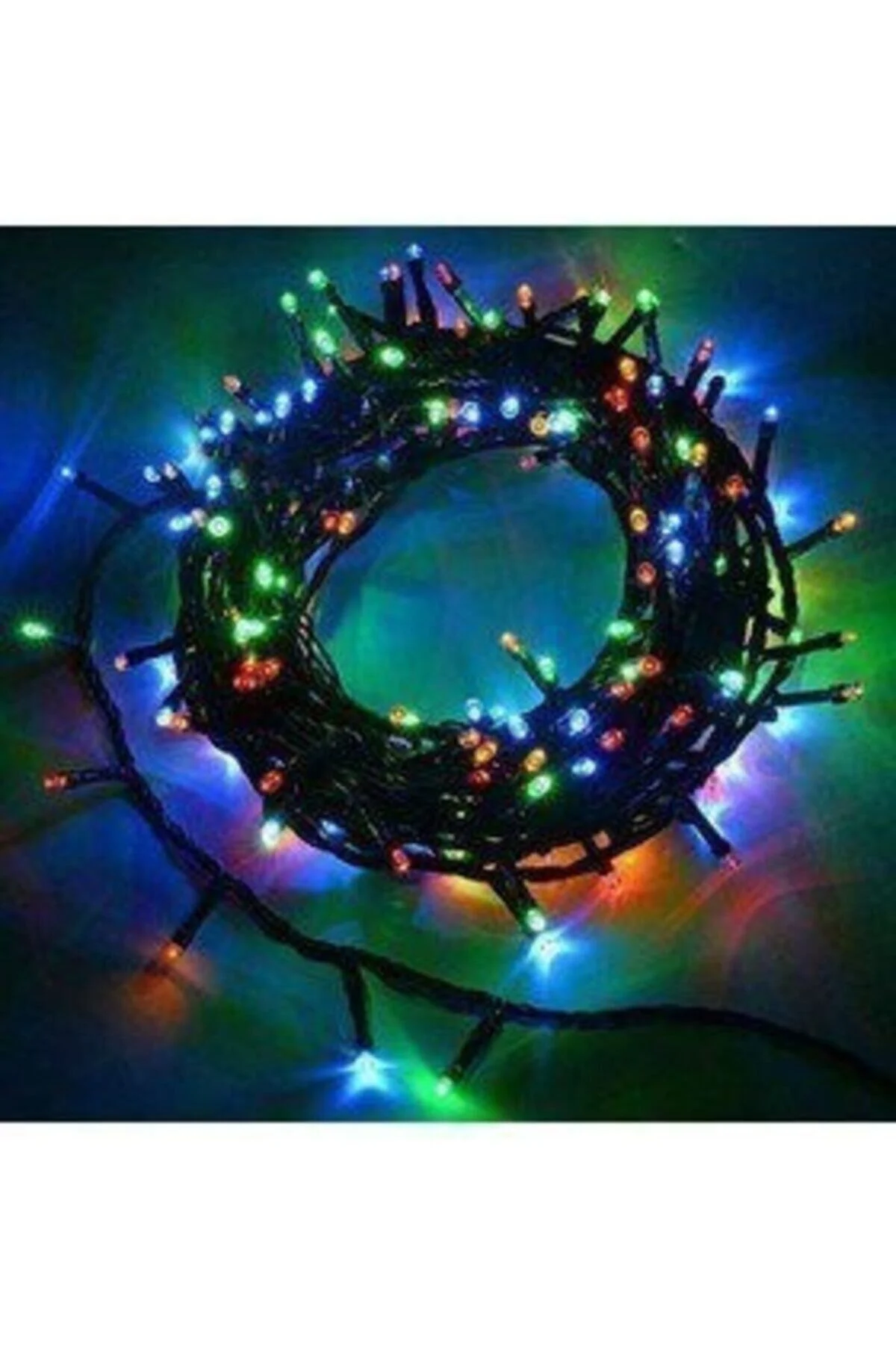10mt Rgb 100 Led Fişli Noel Parti Yılbaşı Ağaç Dekoratif Aydınlatma Lambası Animasyonlu Süsleme