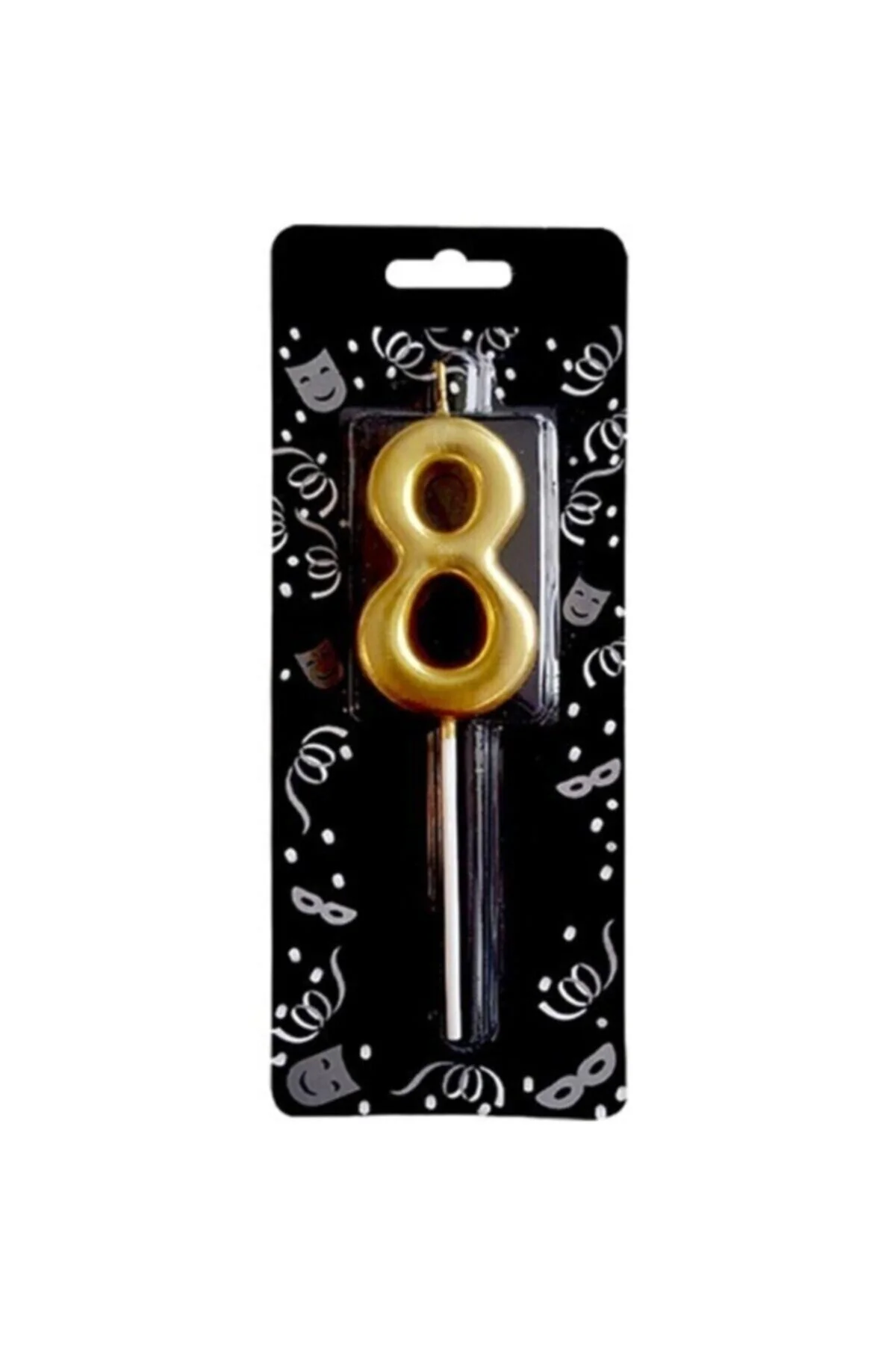 7 Cm Büyük Rakam Mum Gold 8