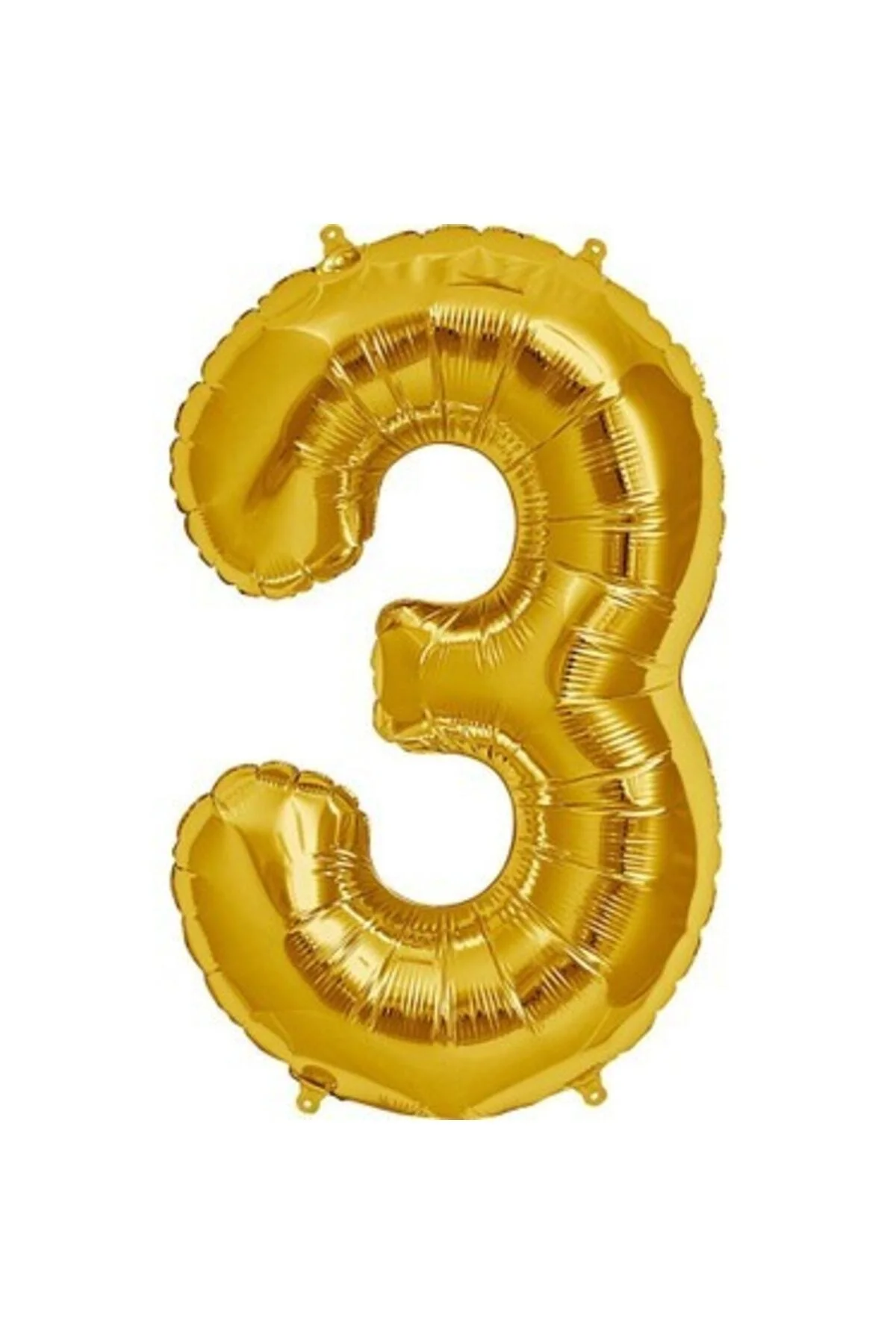 O Balon 3 Rakamı Altın Renk