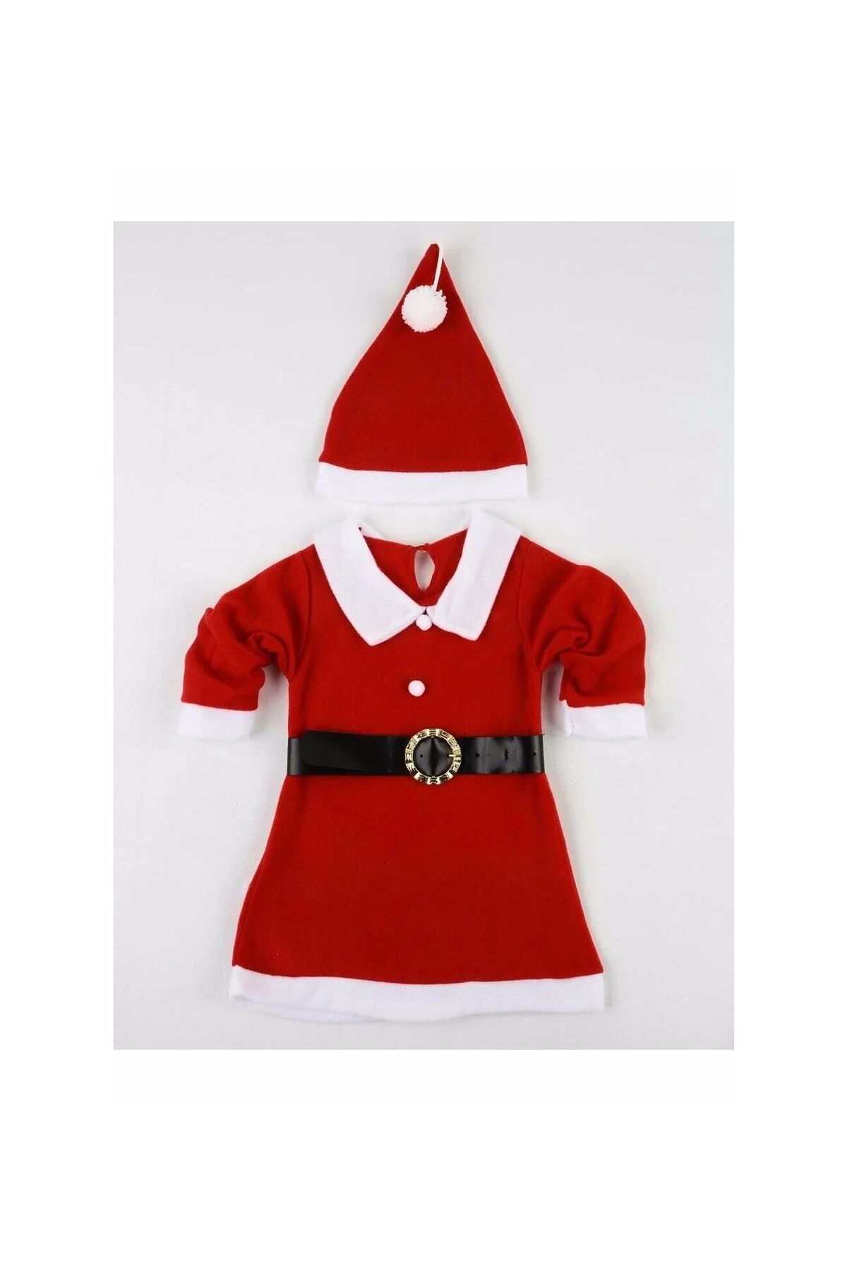 Kız Çocuk Noel Elbise Noel Baba Kıyafeti Kostümü Yılbaşı 1-9 Yaş