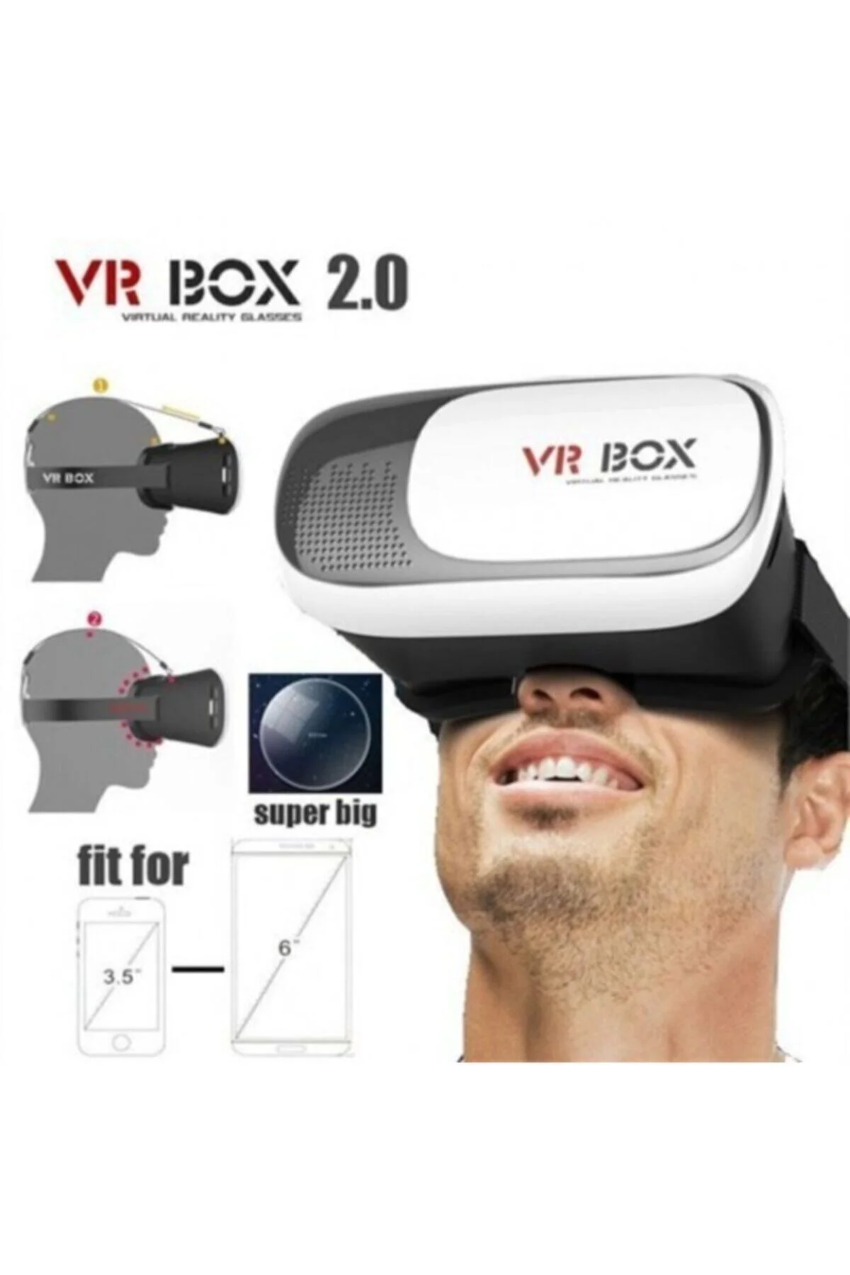 360 Derece Sanal Gerçeklik Gözlüğü Vr2 - VR BOX Görsel 6
