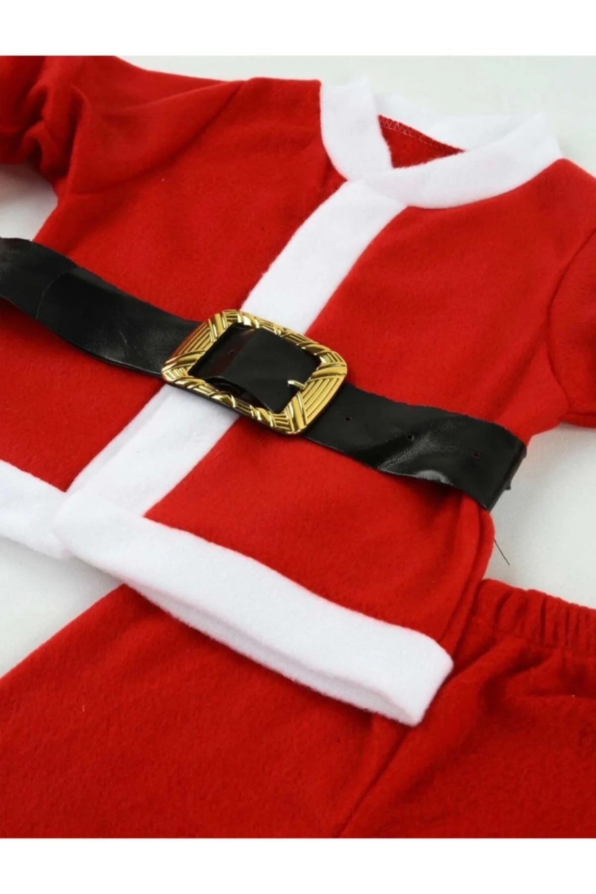 Bebelop Unisex Kırmızı Bebek Noel Baba Şapkalı Yılbaşı Takımı - DENİTO Görsel 3