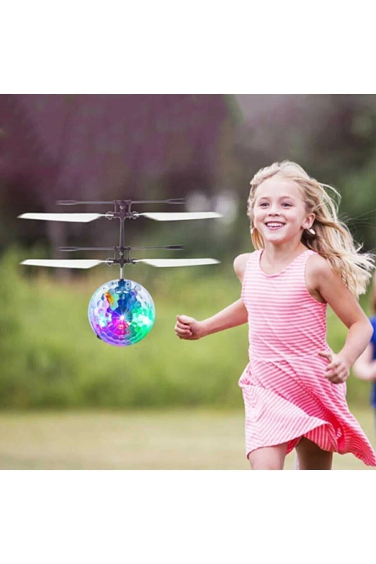 Sihirli Elektrikli Uçan Top Çocuklar Led Işık Oyuncak Drone Kızılötesi Sensör Helikopter - pazariz Görsel 5