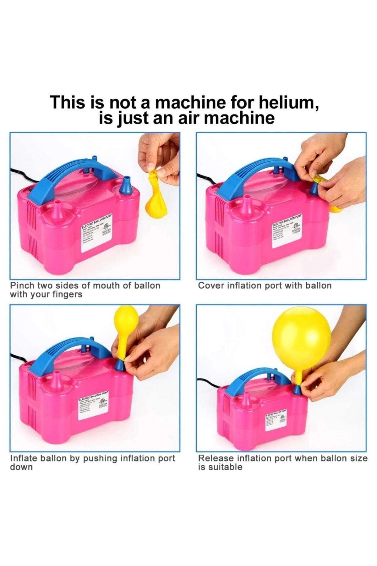 Elektrikli Balon Pompası Çift Uçlu Çift Çıkışlı Balon Makinası - Xnews Görsel 2