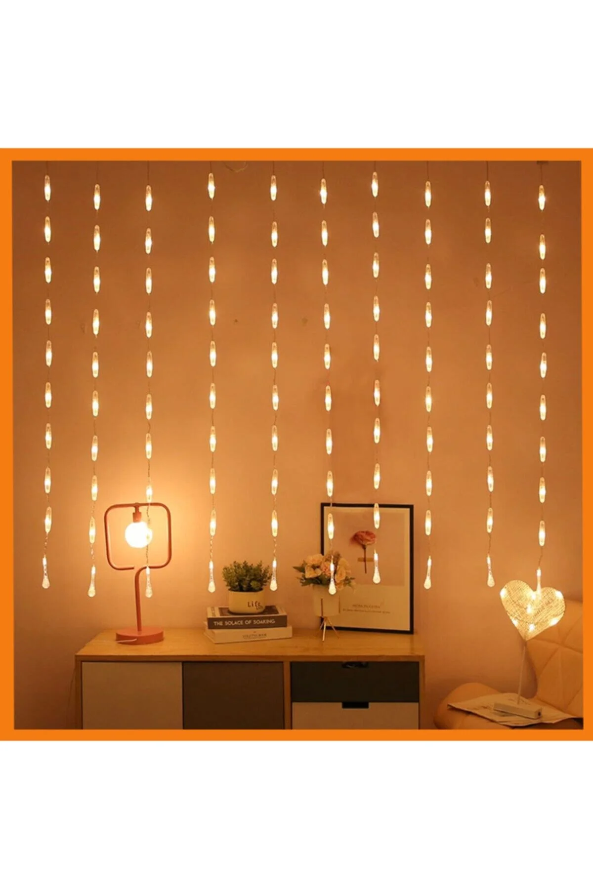 3 Metre 150cm 10 Saçaklı Yağmur Led Eklemeli Yılbaşı Süsü/hediyelik - alayımbari Görsel 4