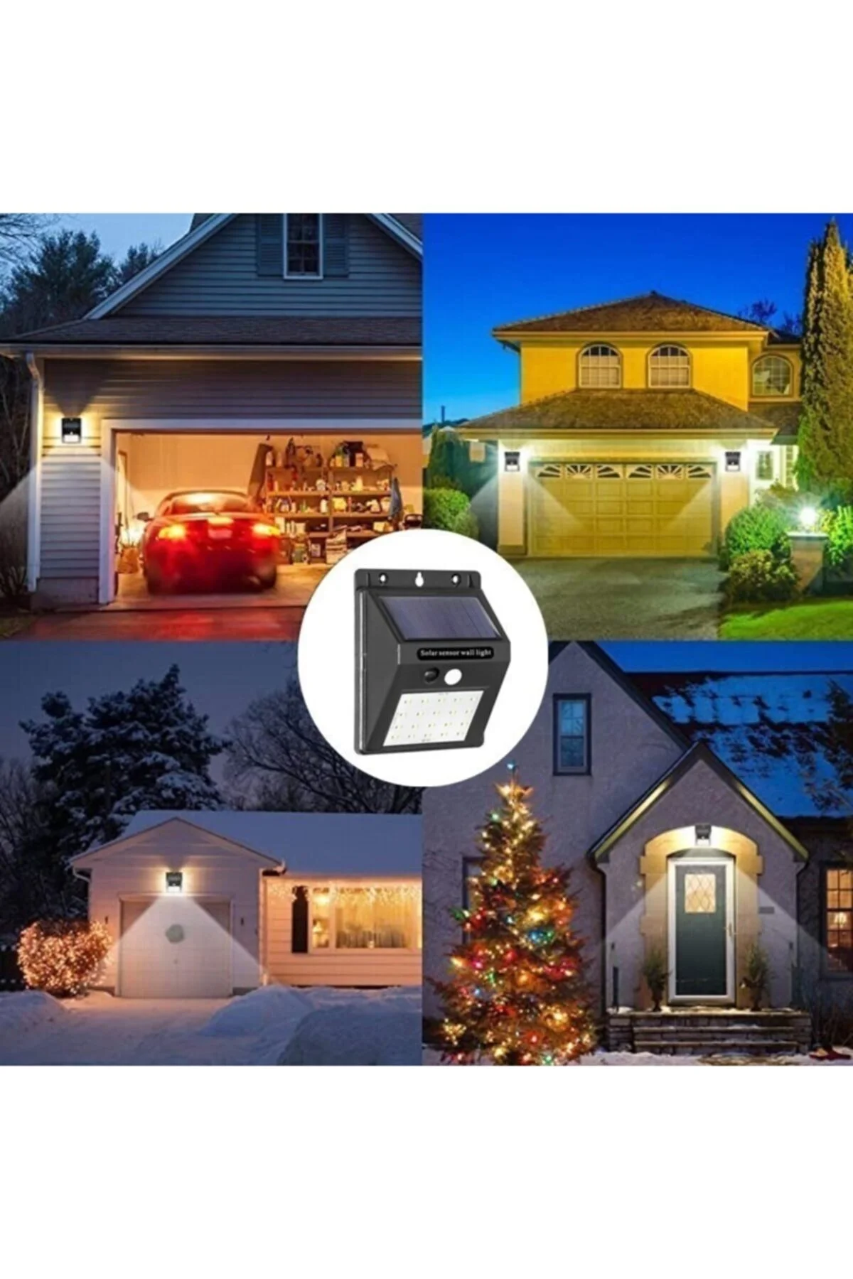 Fotoseli Led Lamba Işık Sensörlü Güneş Enerjili Solar Duvar Kapı Kamp Bahçe - Firsat Ayi Görsel 2
