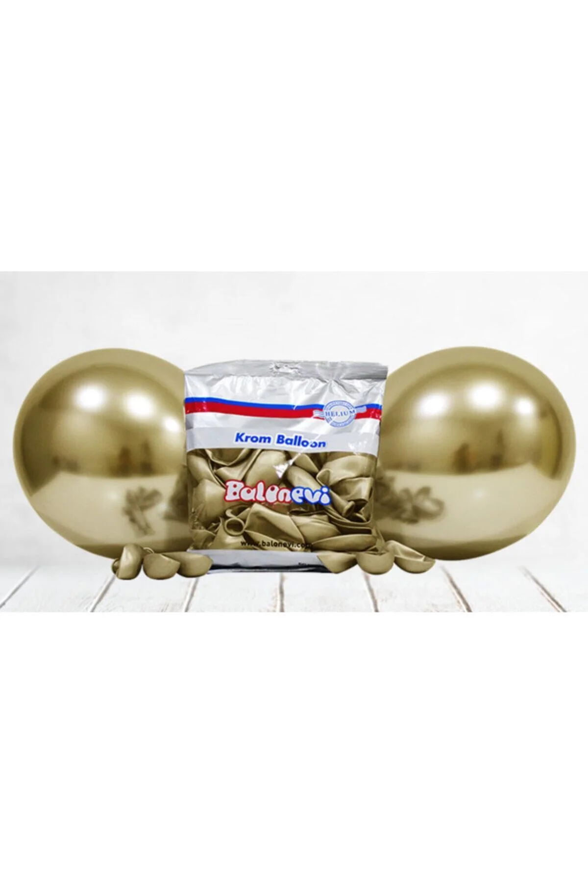 12 Inç Standart Boy Krom Balon Gold 50 Adet