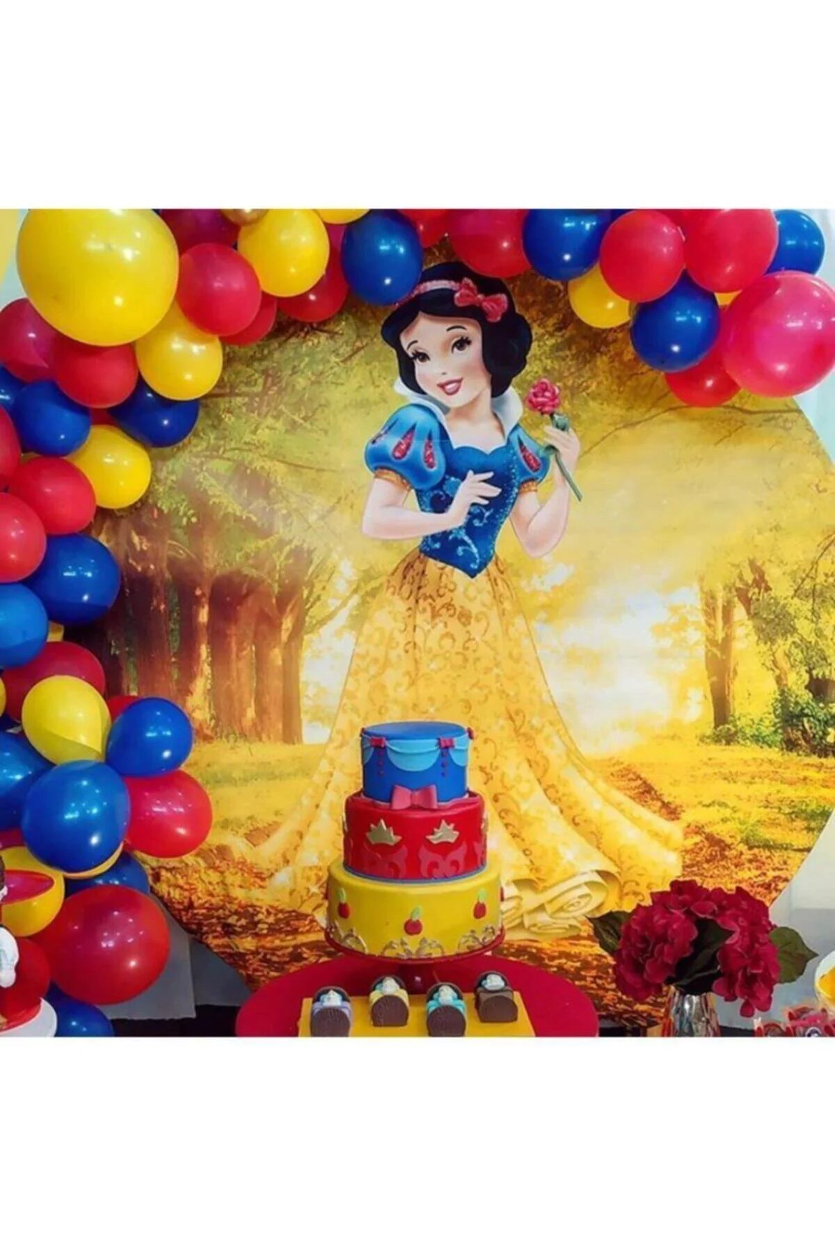 Pamuk Prenses Temalı Balon Ve Balon Zincir