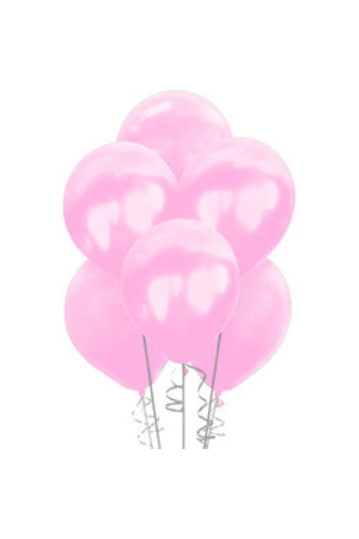50 Adet Metalik Balon Pembe