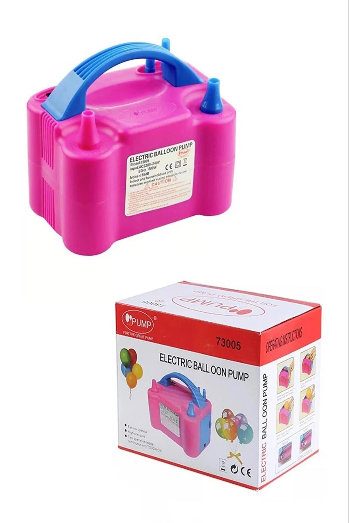 Çift Çıkışlı Balon Şişirme Makinası Elektrikli Balon Pompası - PEKSHOP Görsel 2