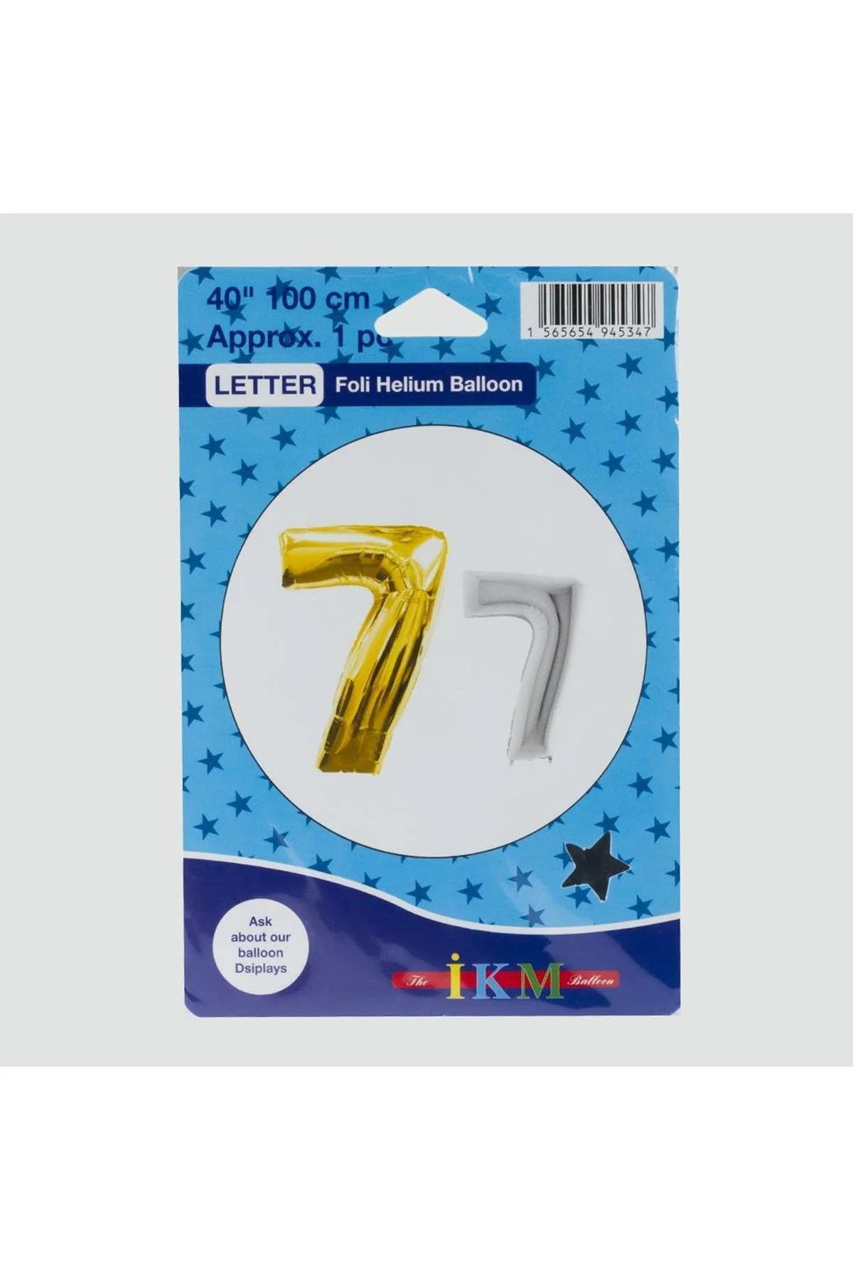 Sarı Renkli 40*100 Rakam Folyo Balon Renk:model-8 Birim:1 Pk