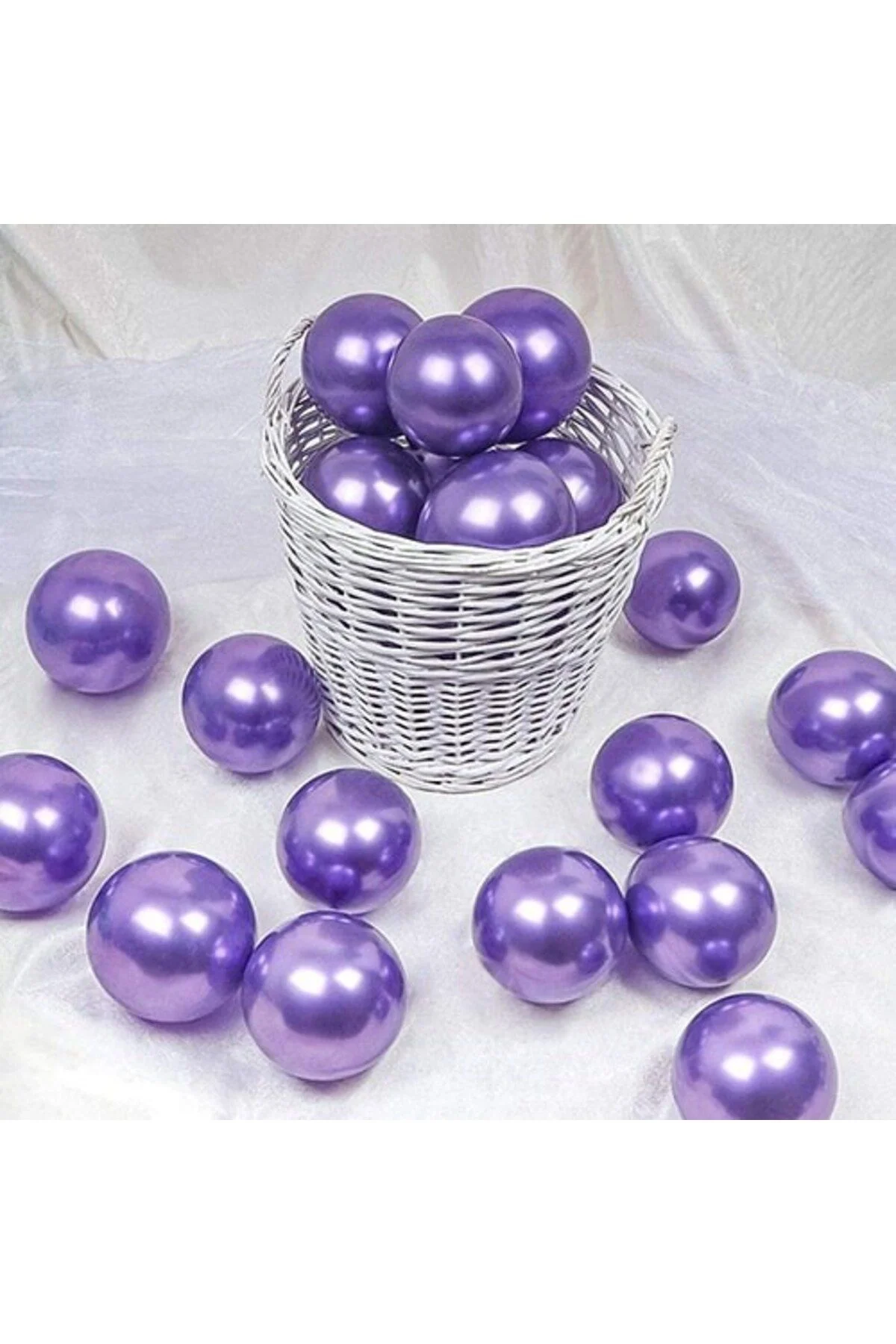 Minik Krom Balon Mor 20 Adet - Partioutlet Görsel 2