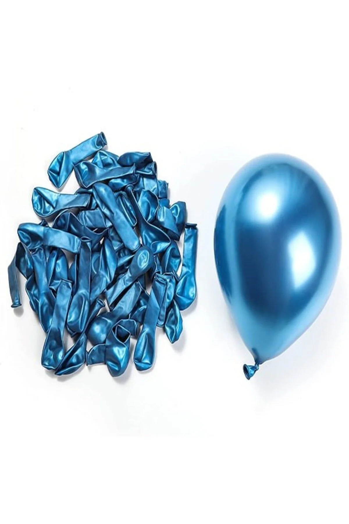 Minik Krom Balon Mavi 20 Adet - Partioutlet Görsel 2