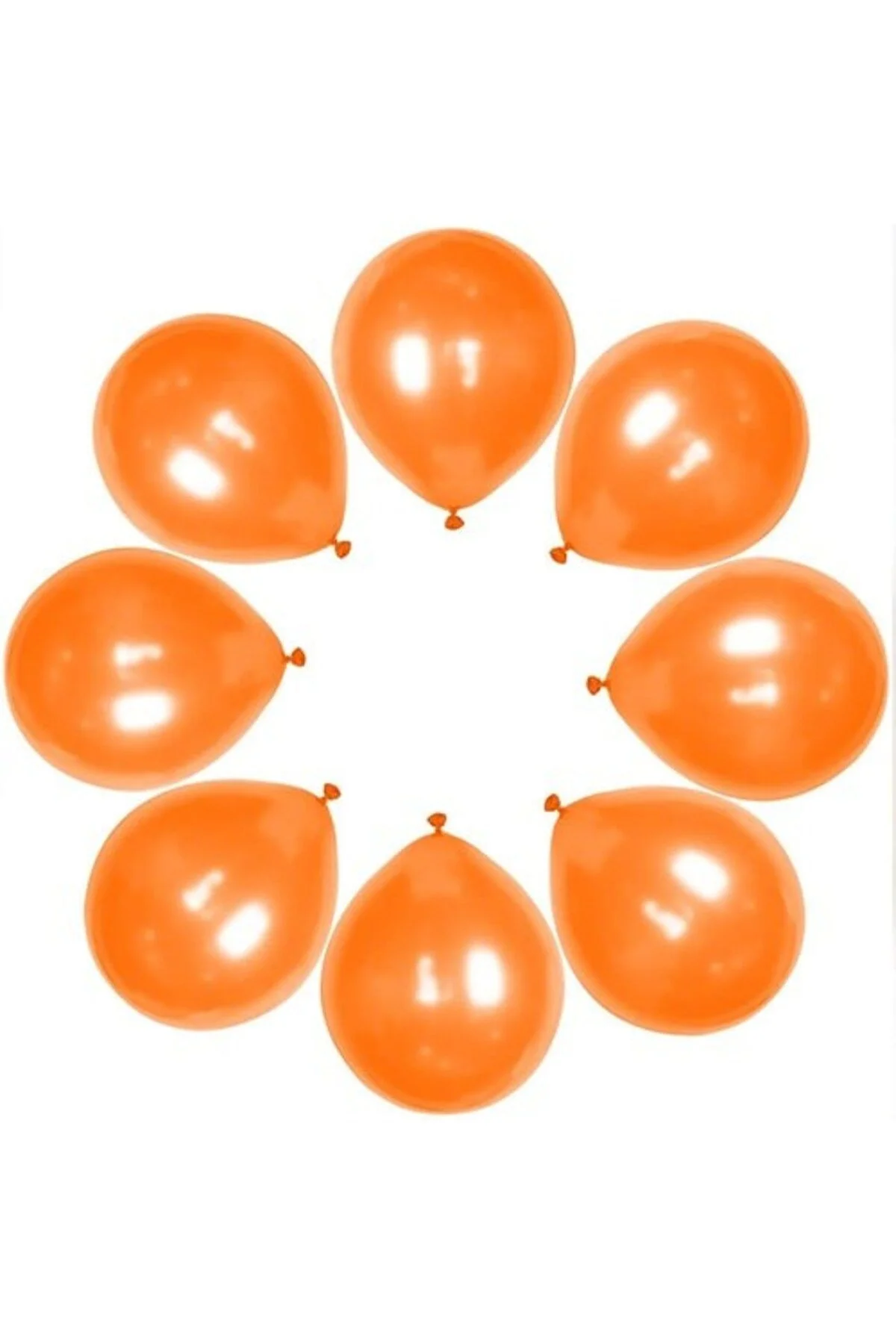 Turuncu Metalik Balon 20 Adet - Partioutlet Görsel 2