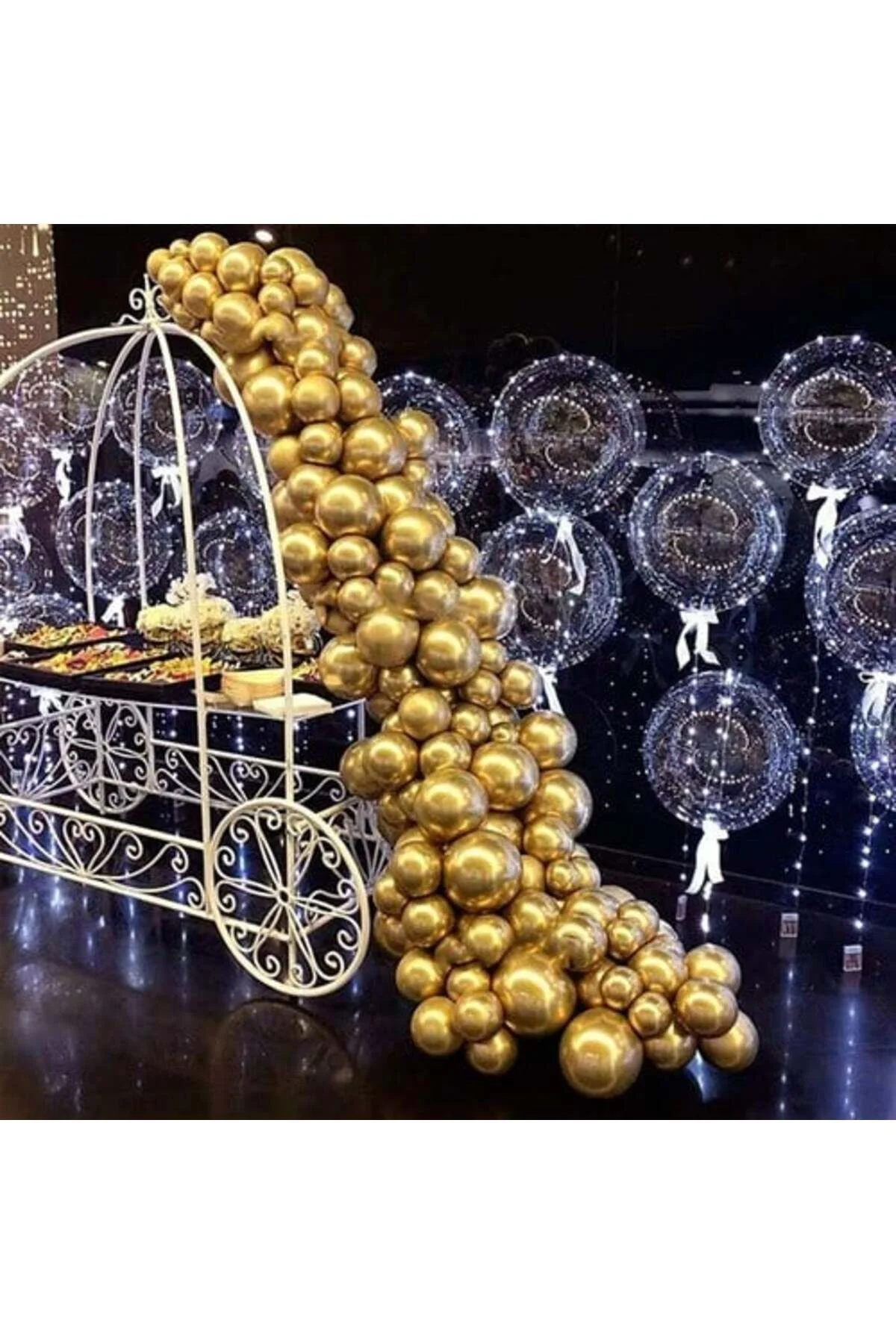 Gold Renk Krom Balon 10 Adet - Partioutlet Görsel 4