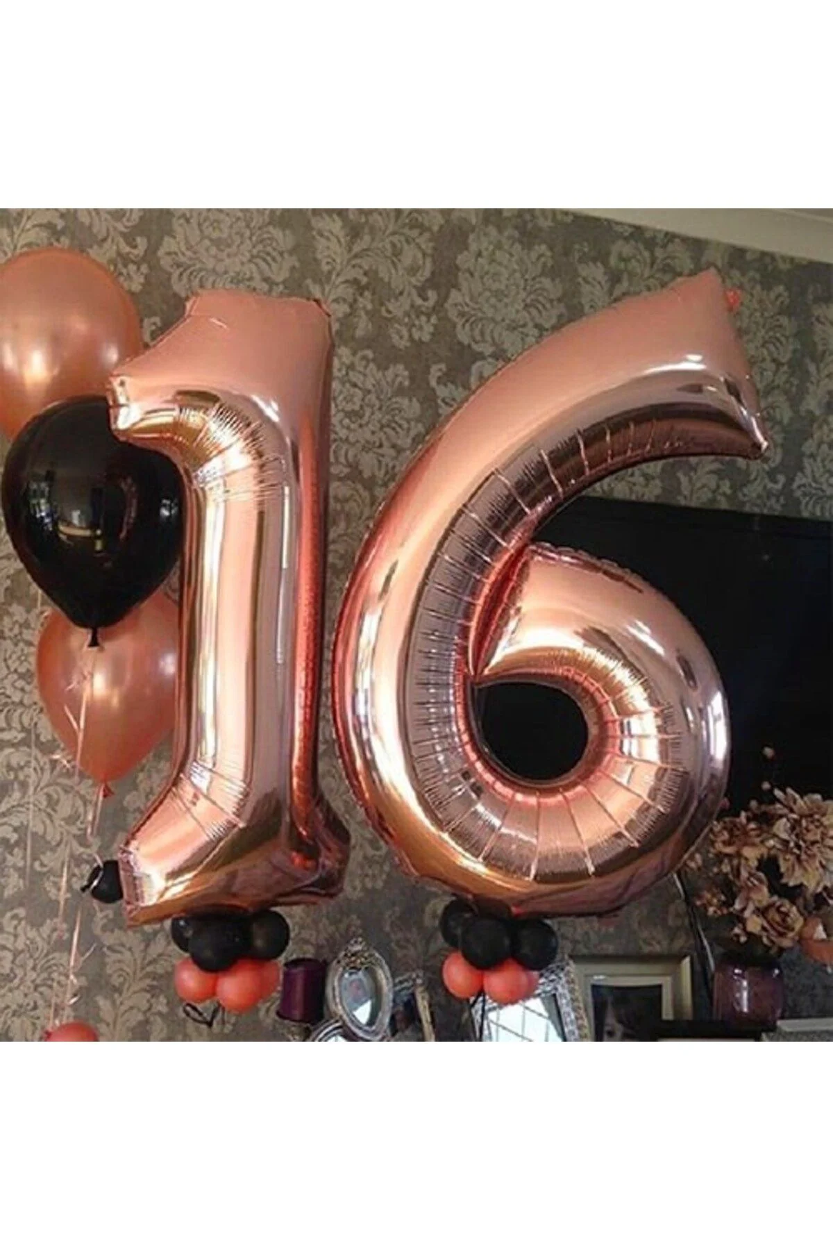 3 Rakam Rose Folyo Balon 76 Cm - Partioutlet Görsel 3