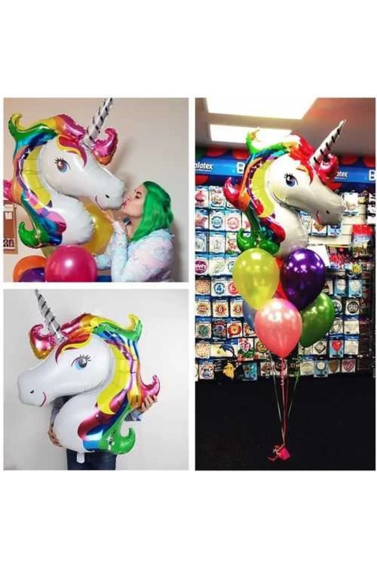 Unicorn Renkli Folyo Balon - Partioutlet Görsel 5