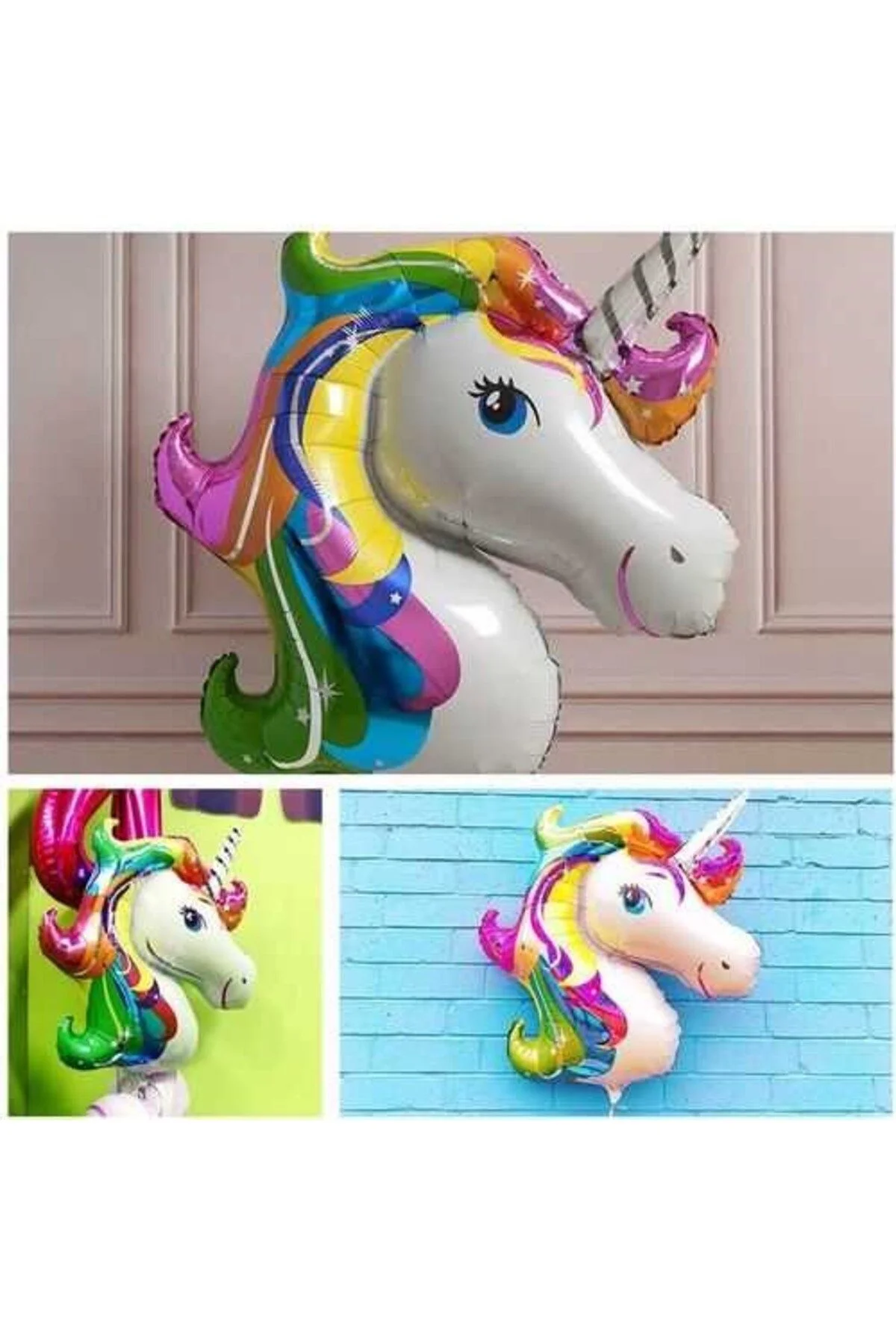 Unicorn Renkli Folyo Balon - Partioutlet Görsel 4