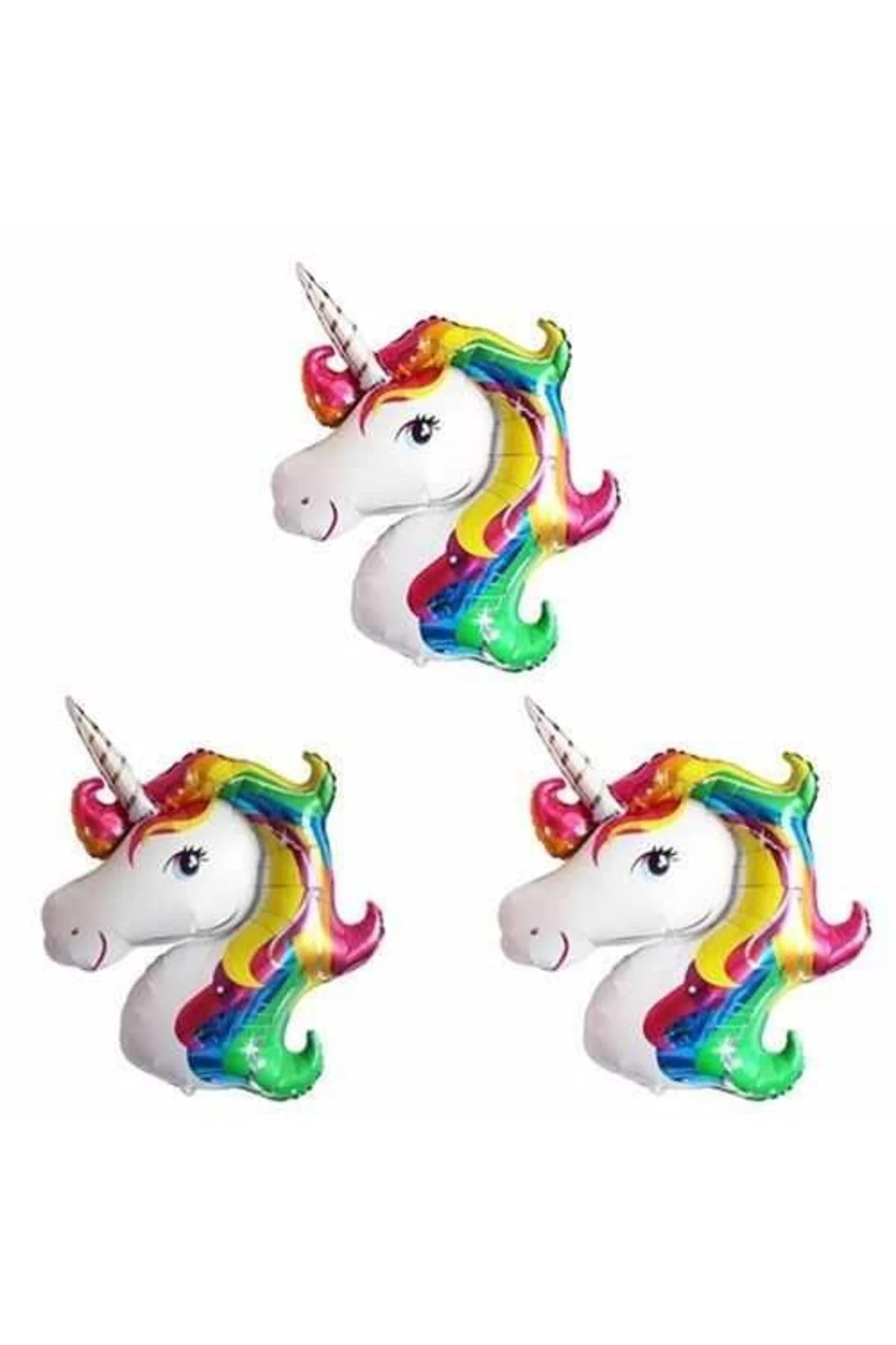 Unicorn Dekoratif Folyo Balon 3 Adet