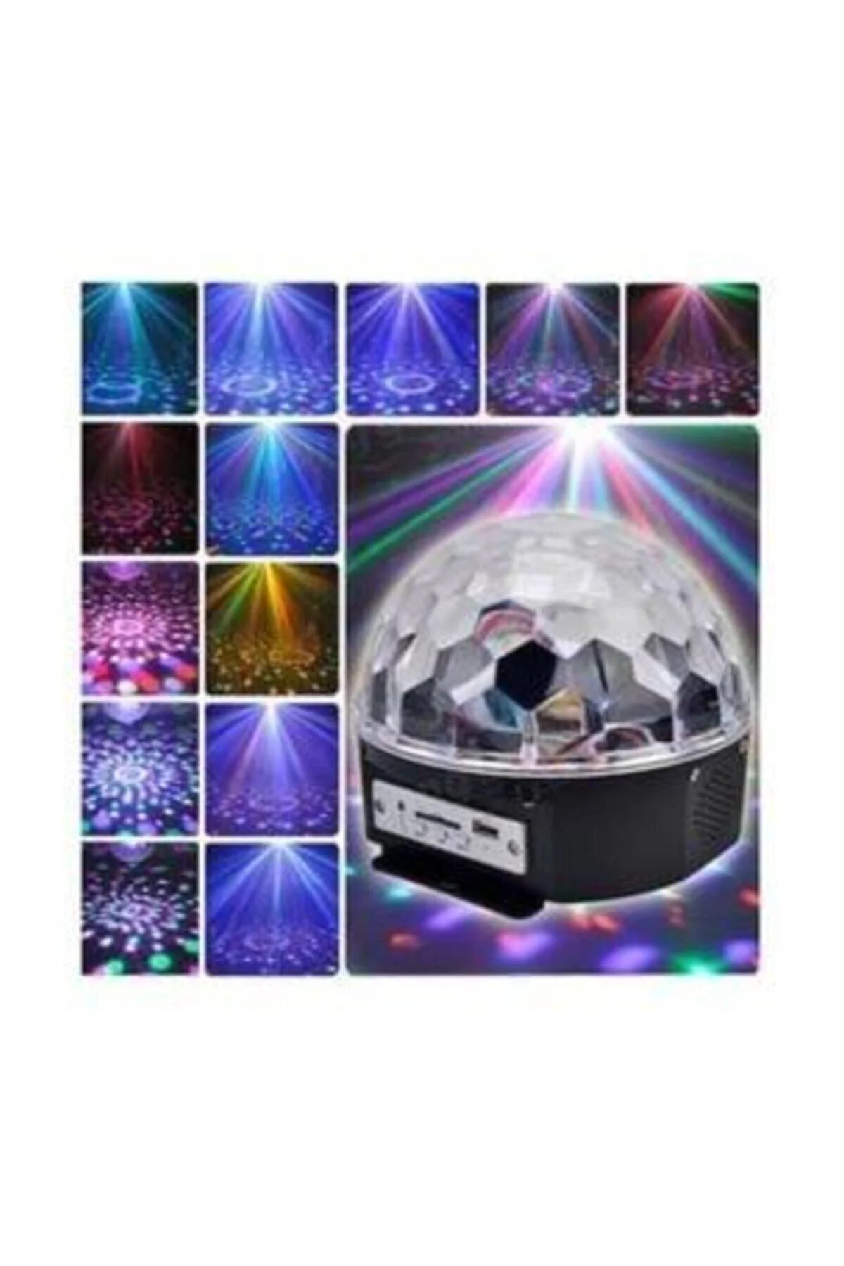 Led Kristal Küre Disko Topu 6 Renk-usb-sese Duyarlı Uzaktan Kumadalı