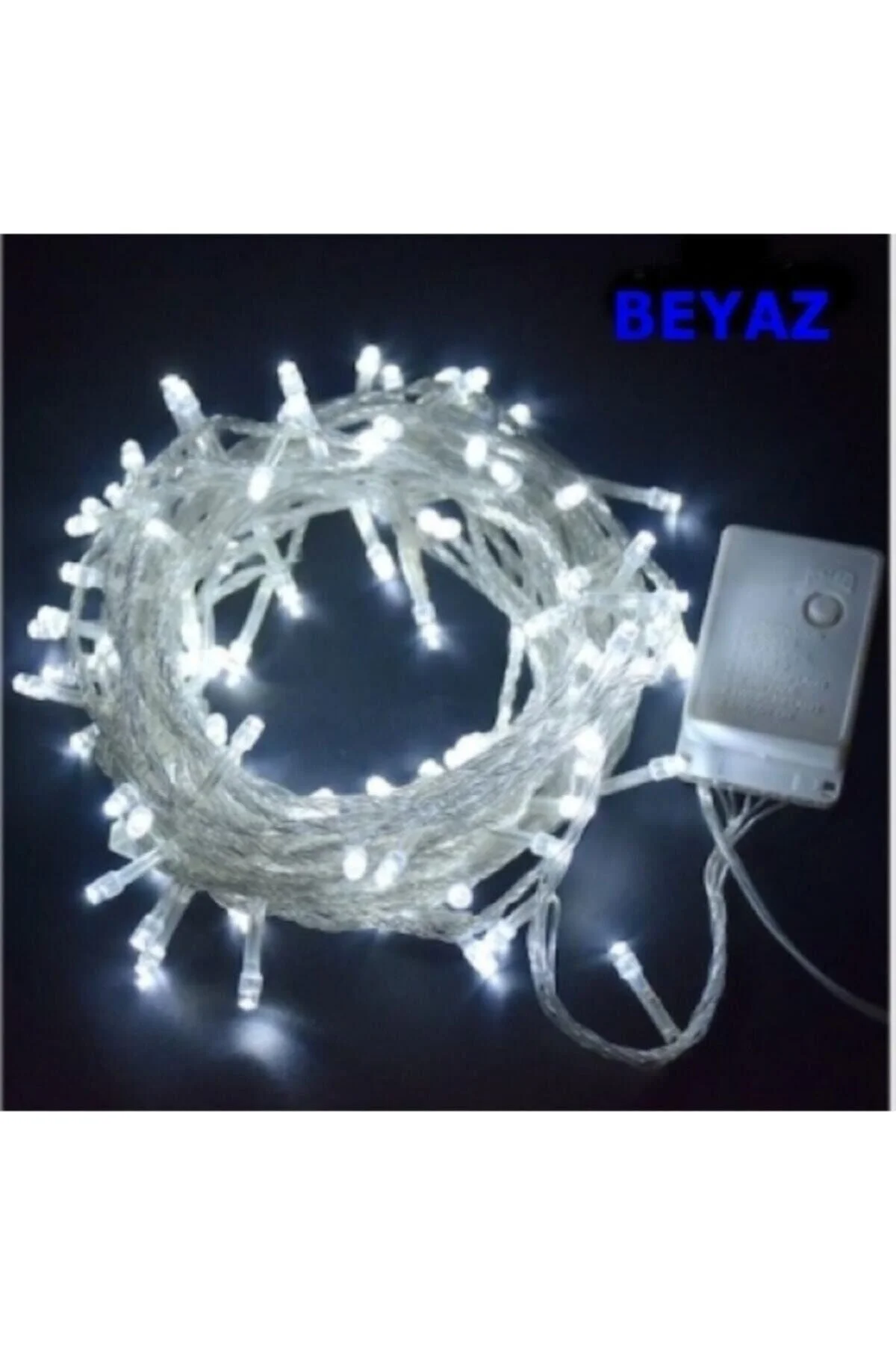10 Metre 100 Ledli Dekoratif Beyaz Peri Led Yılbaşı Ağaç Süsü ( 220v ) - PEKSHOP Görsel 3