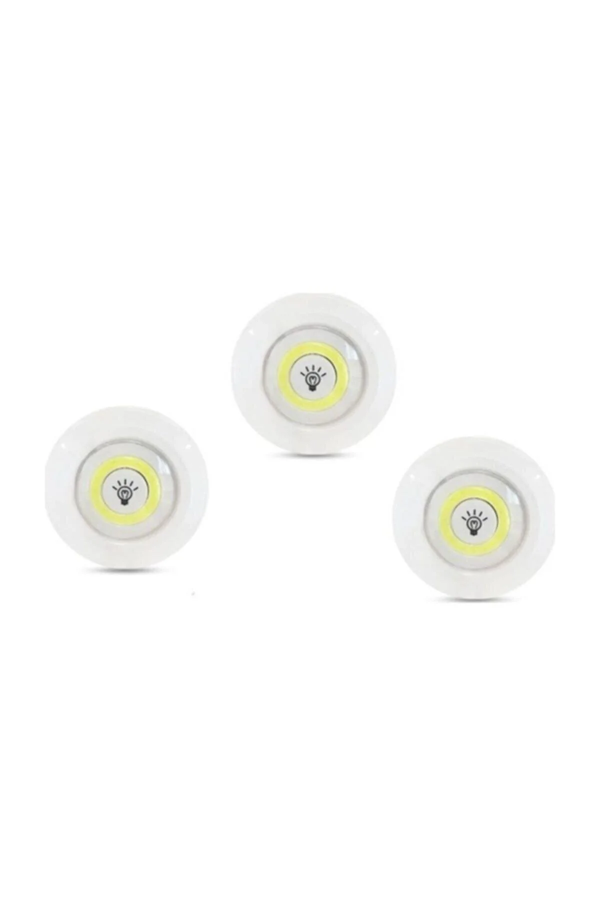 3'lü Uzaktan Kumandalı Yapışkanlı Kablosuz Led Spot Lambalar - PEKSHOP Görsel 2