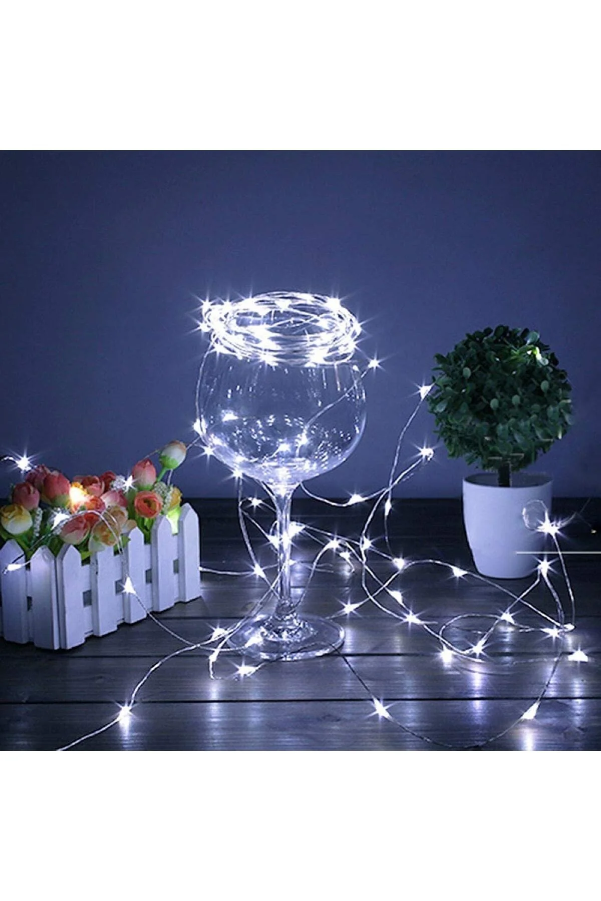 Pilli 5 Metre Dekoratif Peri Led Beyaz Aydınlatma Süsleme Lambası - HomeCare Görsel 5