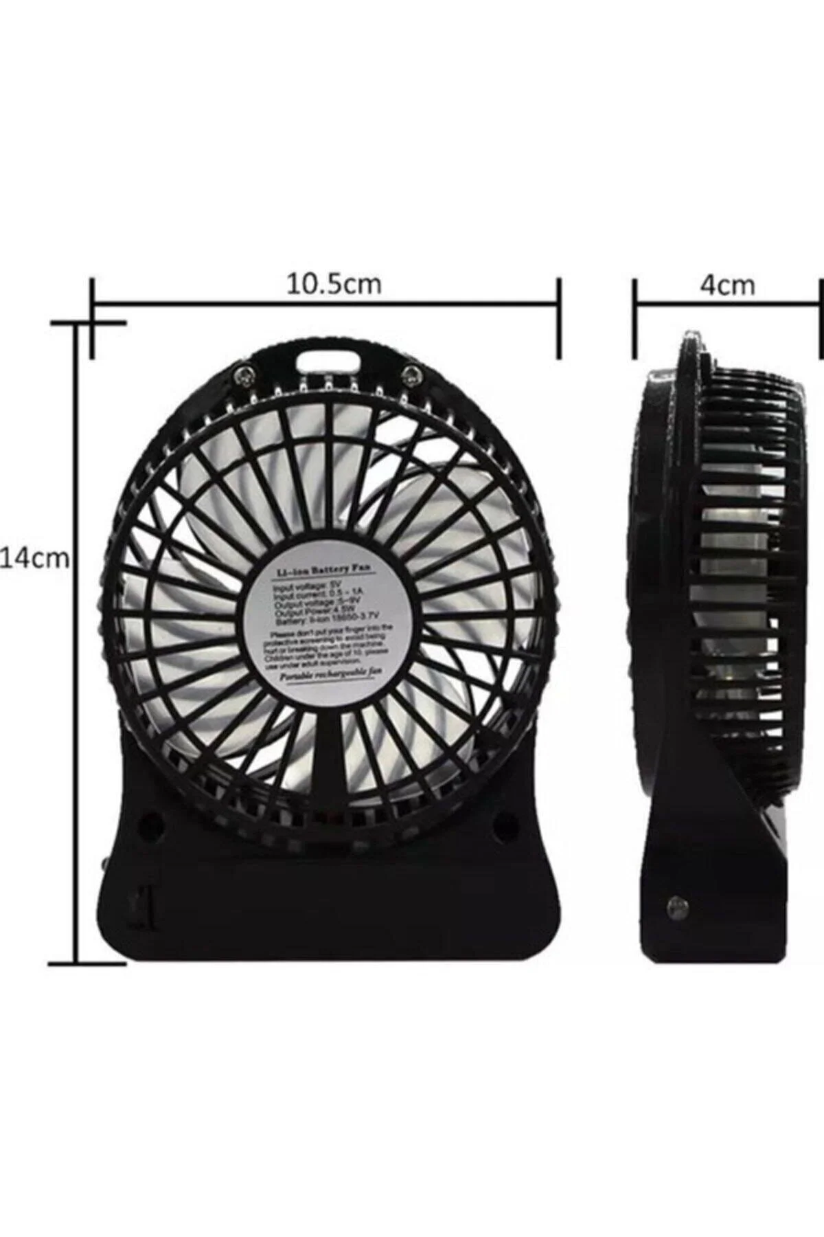 3 Kademeli Şarjlı Masa Üstü Usb Mini Taşınabilir Vantilatör Fan - PEKSHOP Görsel 5