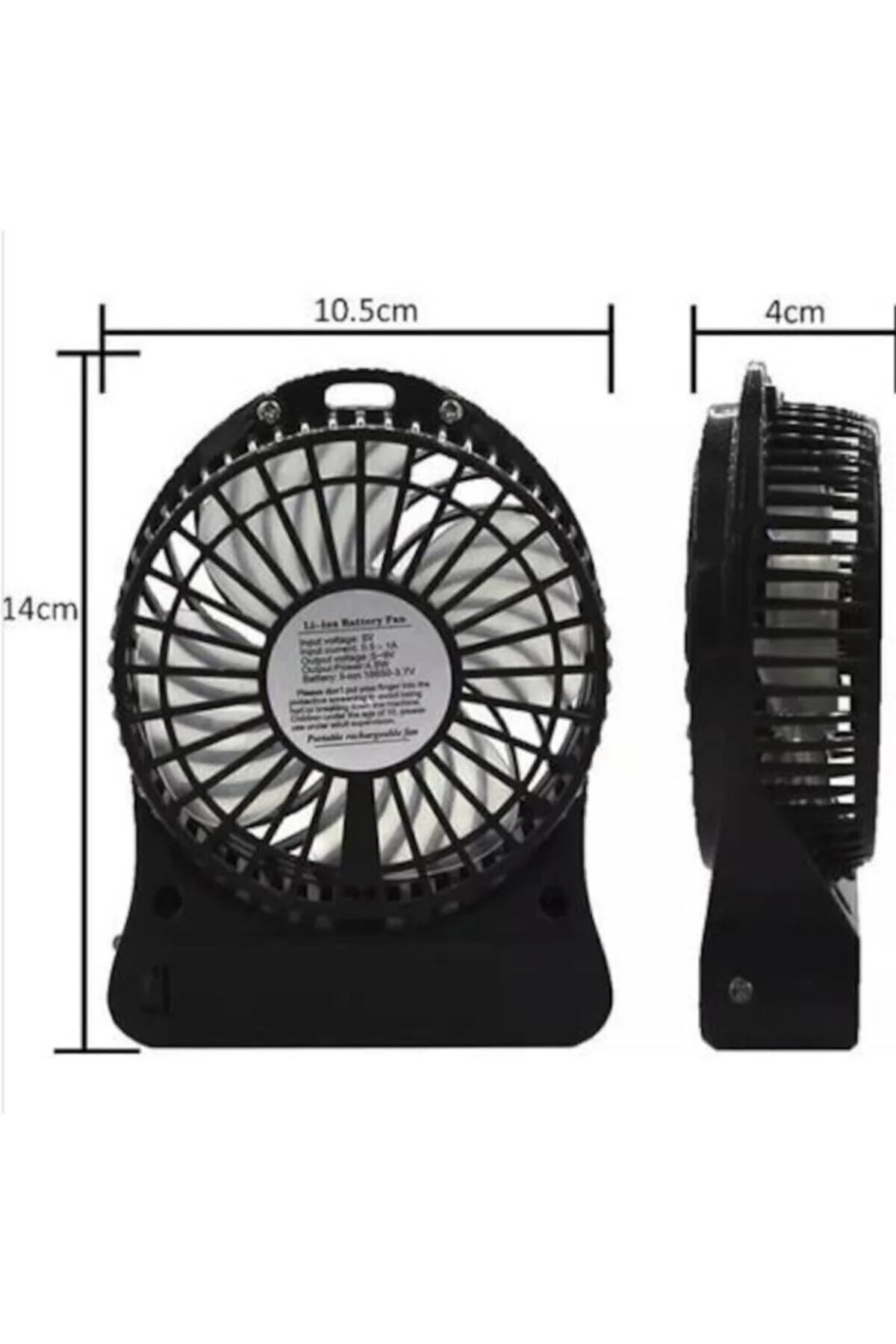 3 Kademeli Şarjlı Masa Üstü Usb Mini Taşınabilir Vantilatör Fan - PEKSHOP Görsel 6