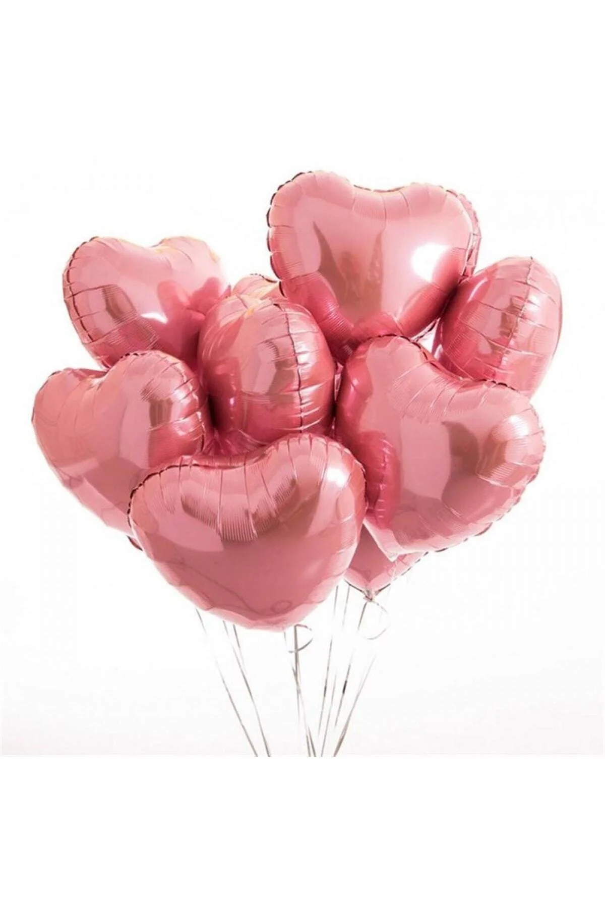 Kalp Folyo Balon 40 Cm 10 Adet Kalp Folyo Balon Seti Kalpli Balon Folyo 40 Cm 10 Adet Fiyatıdır